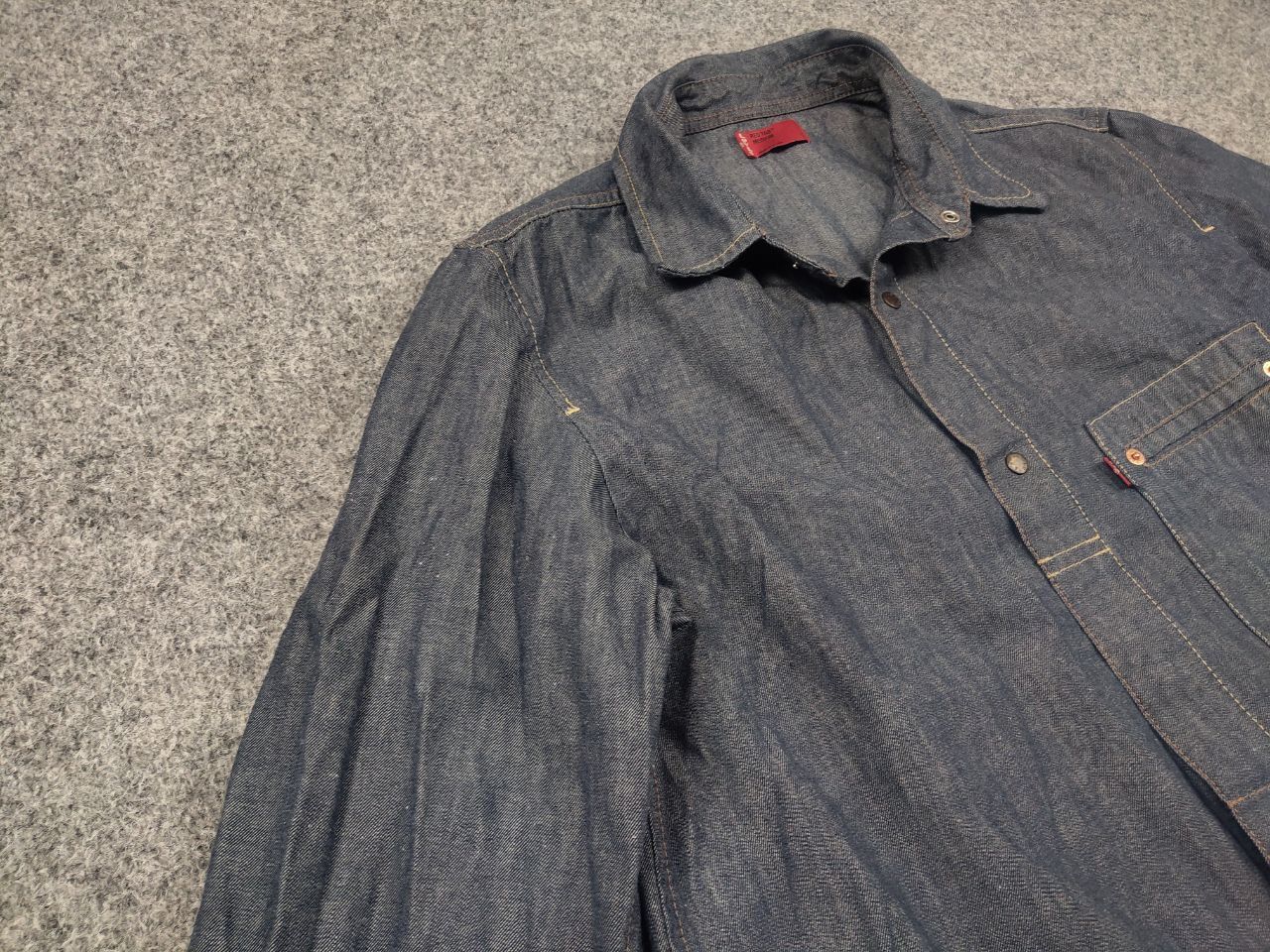 Levi's Vintage 90's Levi's Engineered Twisted Shirt Denim Pocket Size US M / EU 48-50 / 2 - 7 Thumbnail