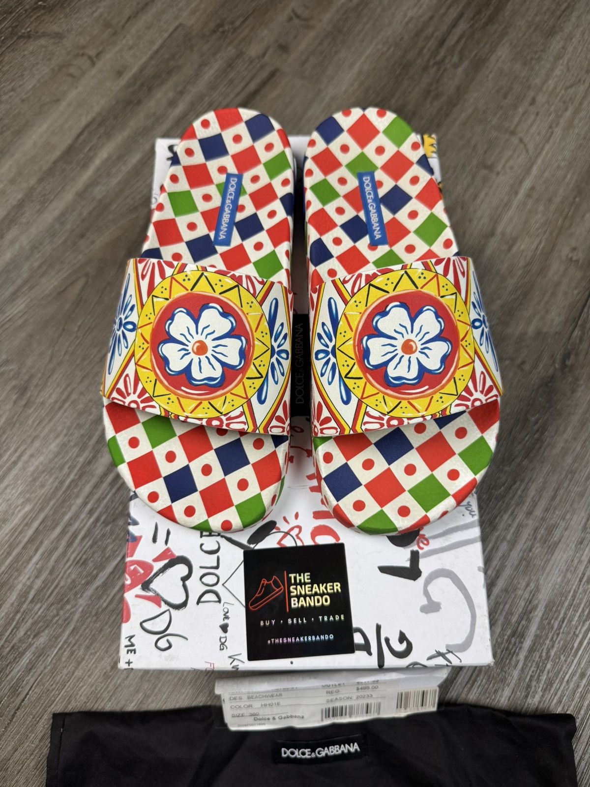 Dolce & Gabbana Dolce And gabbaba Geometric "Carretto Print" Slide Size 36EU Size US 6 / IT 36 - 2 Thumbnail
