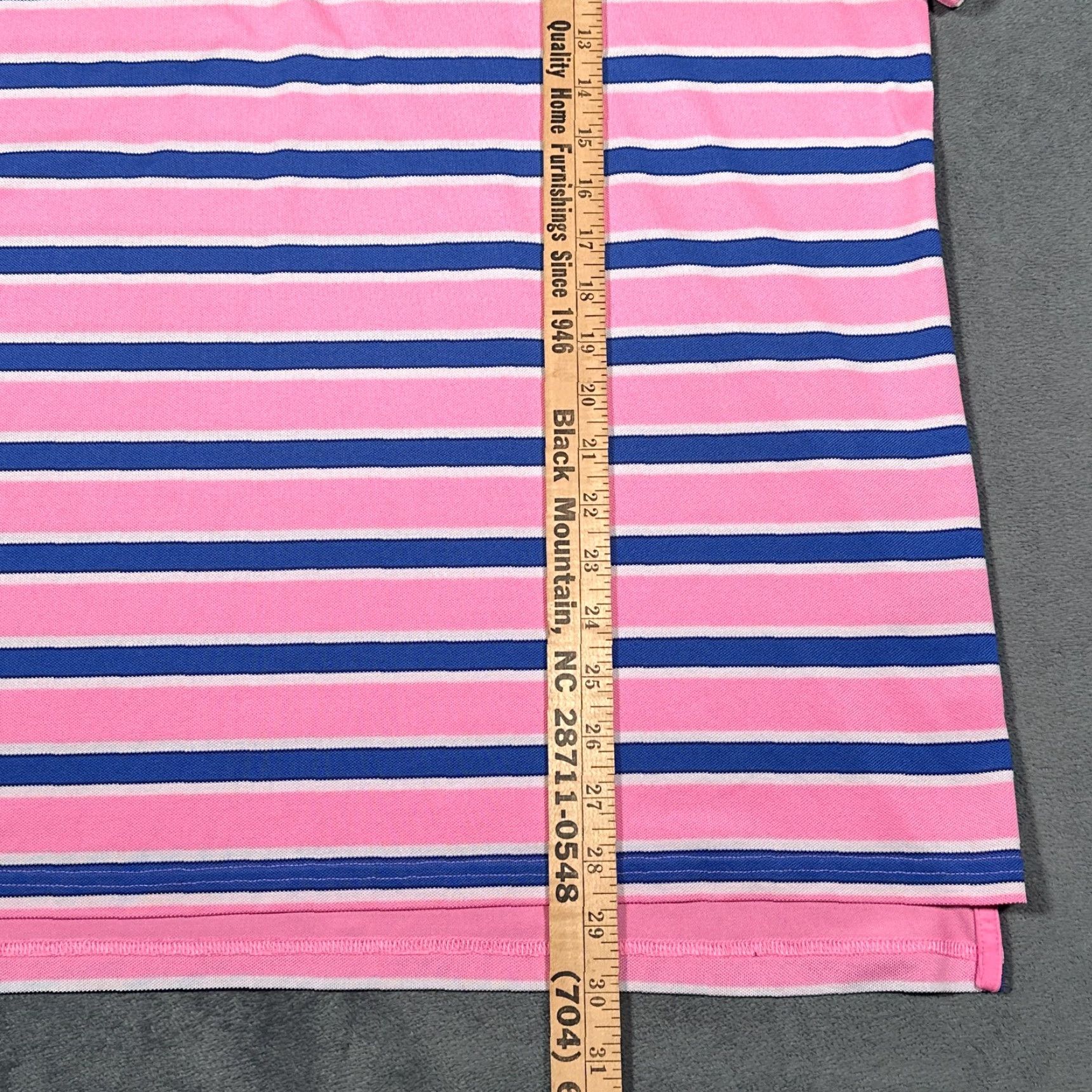 RLX Ralph Lauren RLX Ralph Lauren Polo Shirt Mens Large Pink Blue Stripe Biltmore Stitched Logo Size US L / EU 52-54 / 3 - 7 Thumbnail