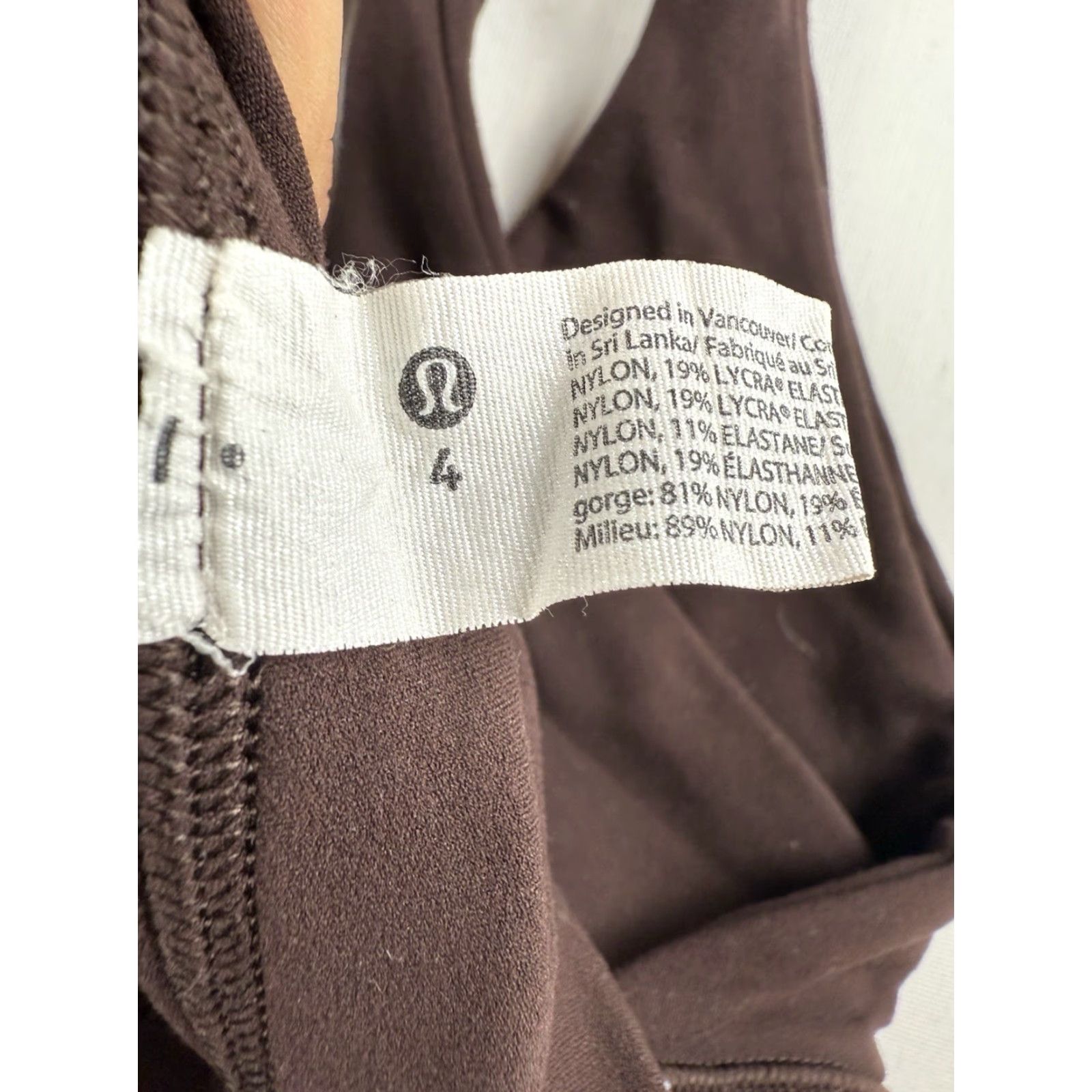 Lululemon Lululemon 4 Align Scoop Neck Bra Brown Womens Sports Bra Activewear Logo 4 Brown Womens Size ONE SIZE - 2 Thumbnail