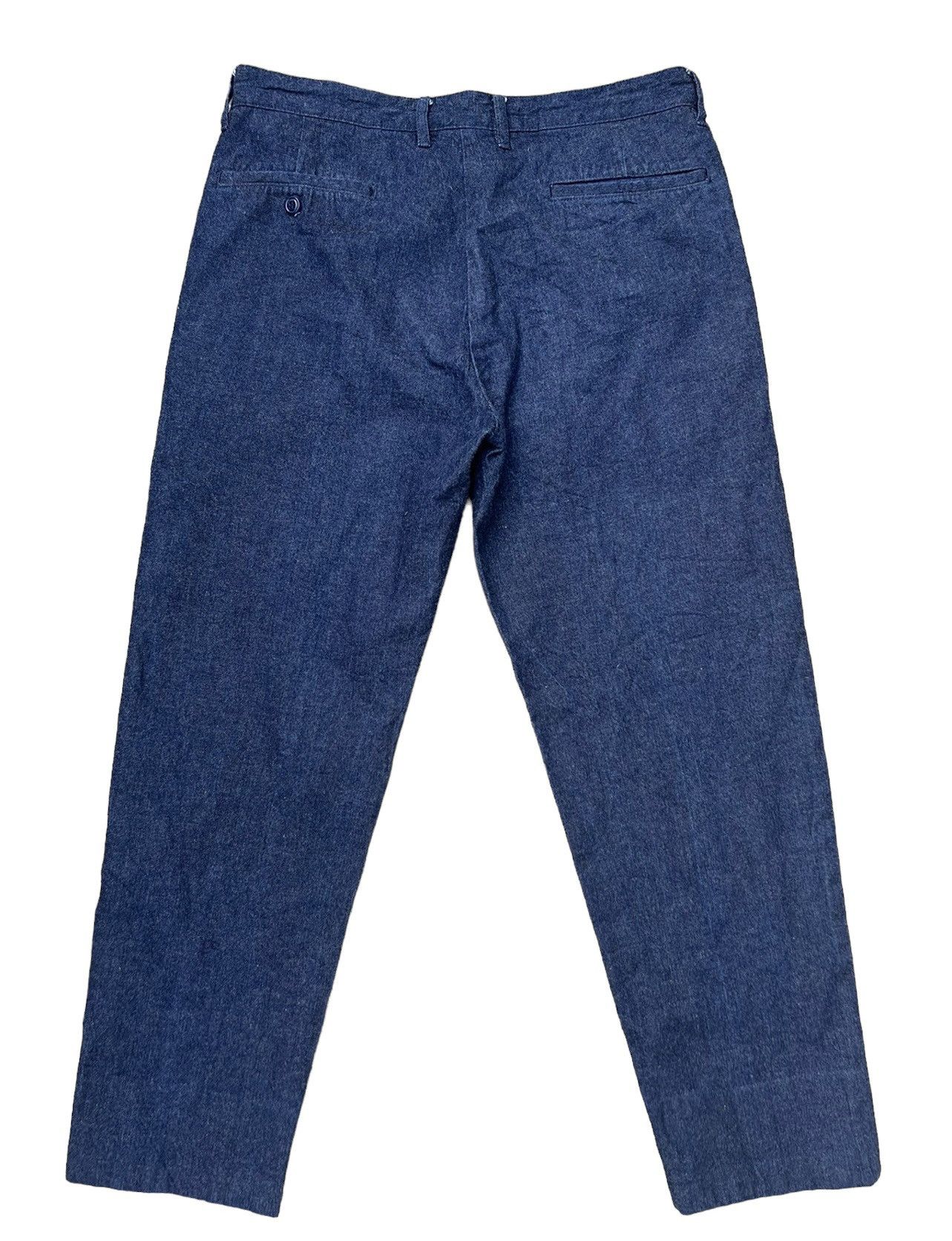 Vintage Ozaki Kinsei Japan Indigo Blue Denim Cropped Trouser Pant Size US 32 / EU 48 - 2 Thumbnail