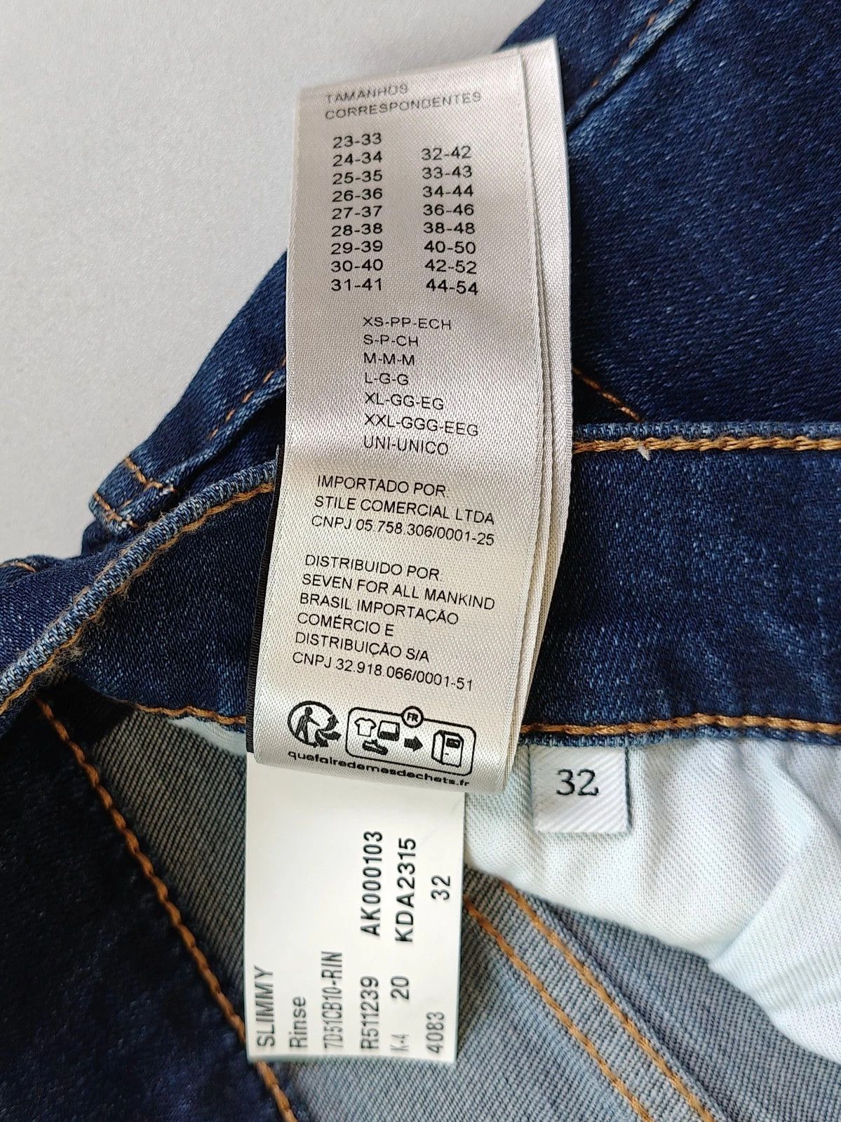 7 For All Mankind 7 For All ManKind Slimmy Rinse Men's Jeans T / 6001 Size US 32 / EU 48 - 11 Thumbnail