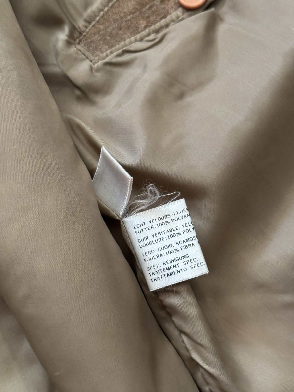 Vintage 80’e Genuine Leather Suede Full Zip Brown Jacket