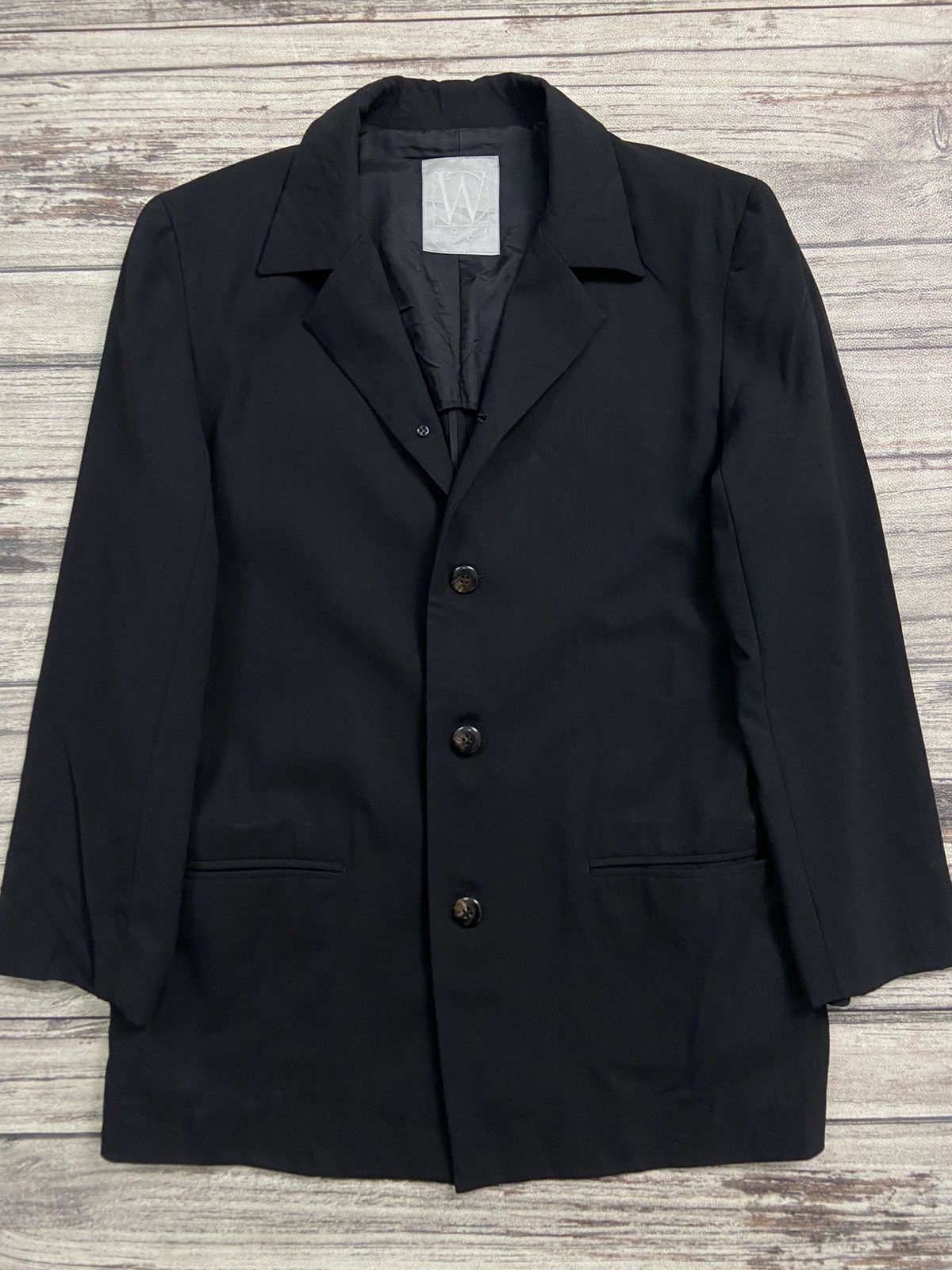 Vintage × Y's × Yohji Yamamoto Vintage 90s Workshop By Yohji Yamamoto Light Blazer Black Size 40L - 3 Thumbnail
