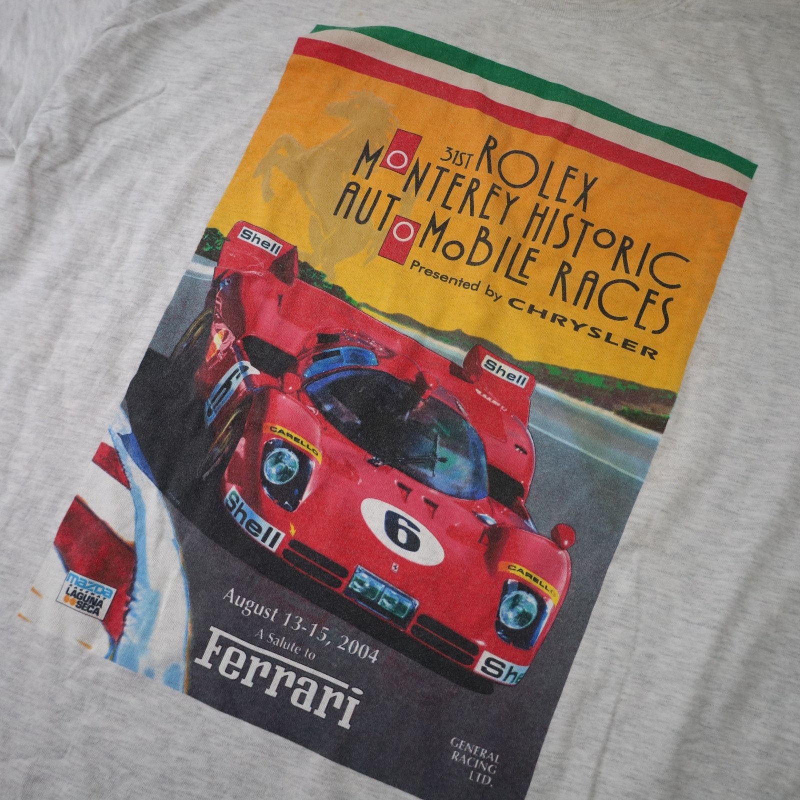 Ferrari × Rolex × Vintage VTG Rolex Ferrari Monterey Historic Races Graphic T Shirt Size US XL / EU 56 / 4 - 4 Thumbnail