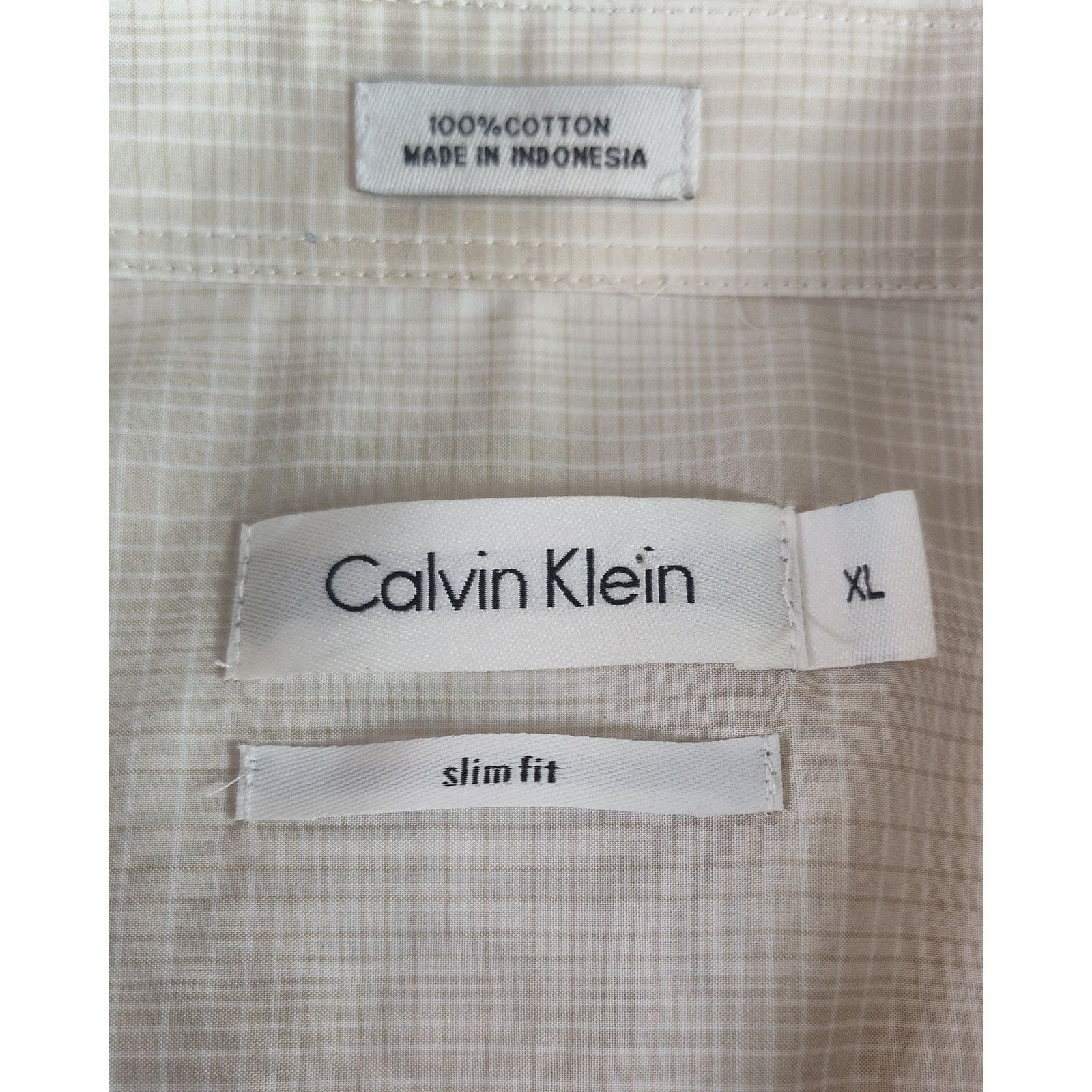 Calvin Klein Calvin Klein Slim Fit Button Up Shirt NWT Silver Birch XL Size US XL / EU 56 / 4 - 7 Thumbnail