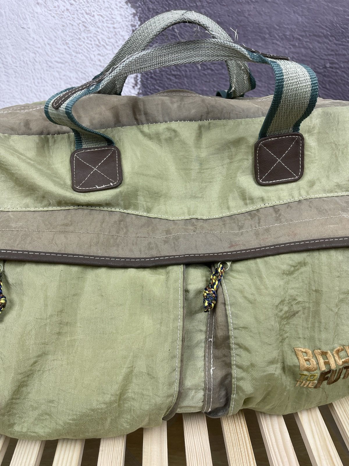 Vintage Back to the Future vintage 80s 90s luggage bag green olive Size ONE SIZE - 4 Thumbnail