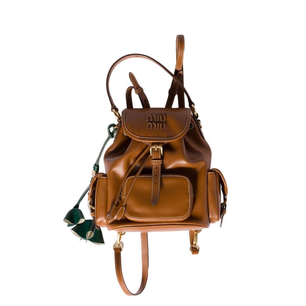 Miu Miu MIU MIU $3600 Cognac Leather Backpack New & Authentic Size ONE SIZE - 2 Thumbnail