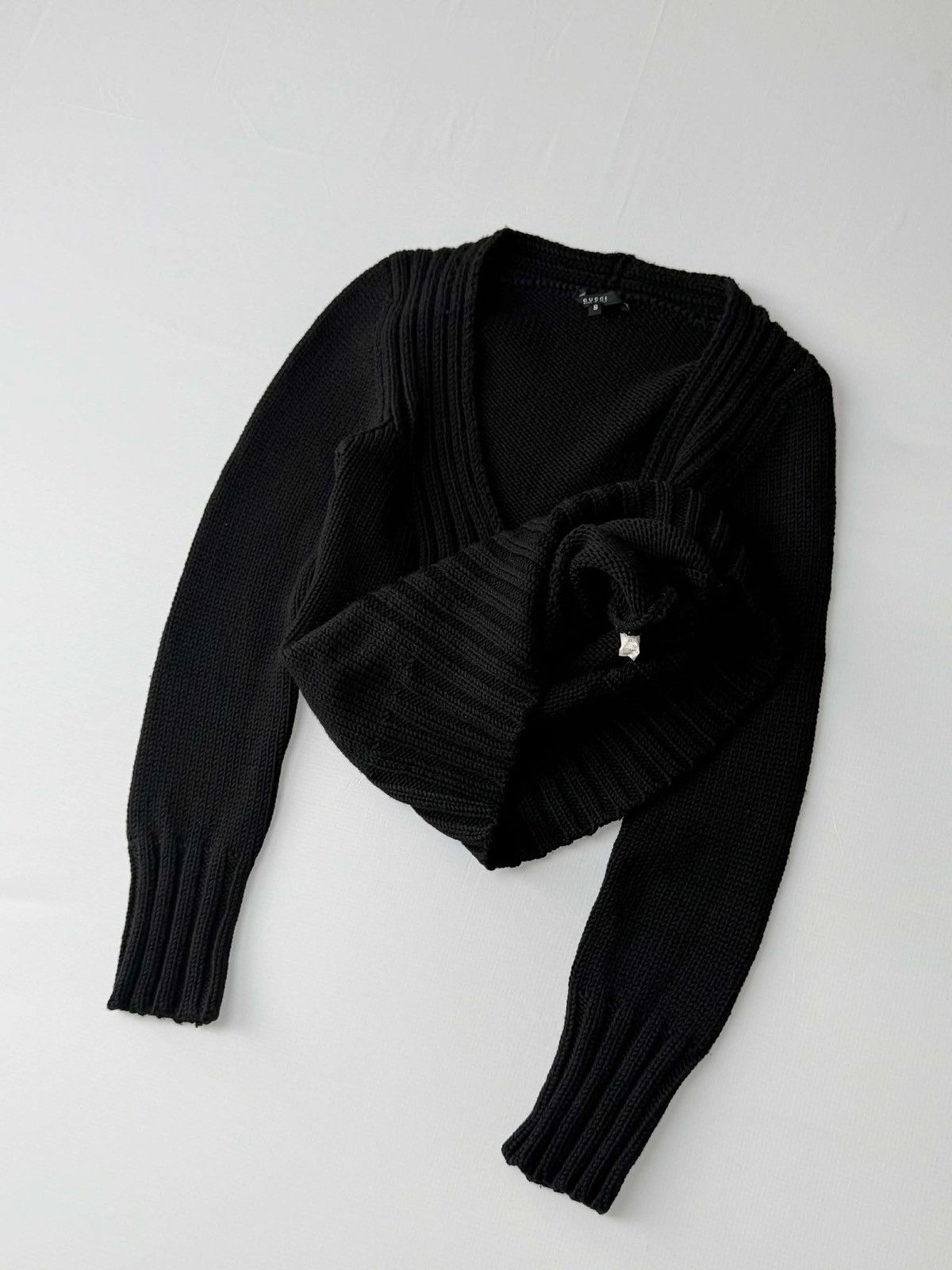 Gucci F/W 1997 Gucci by Tom Ford Wool V-Neck Ribbed Sweater Size US S / EU 44-46 / 1 - 3 Thumbnail