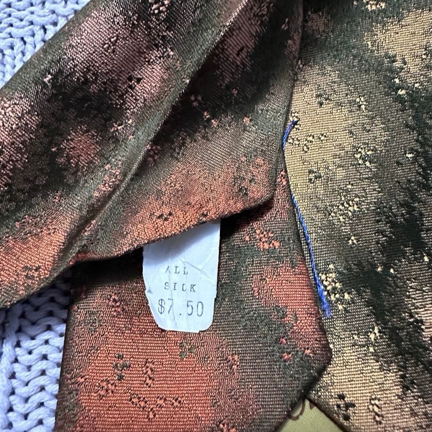 Oleg Cassini Vintage Oleg Cassini green and bronze starburst abstract tie Size ONE SIZE - 4 Thumbnail