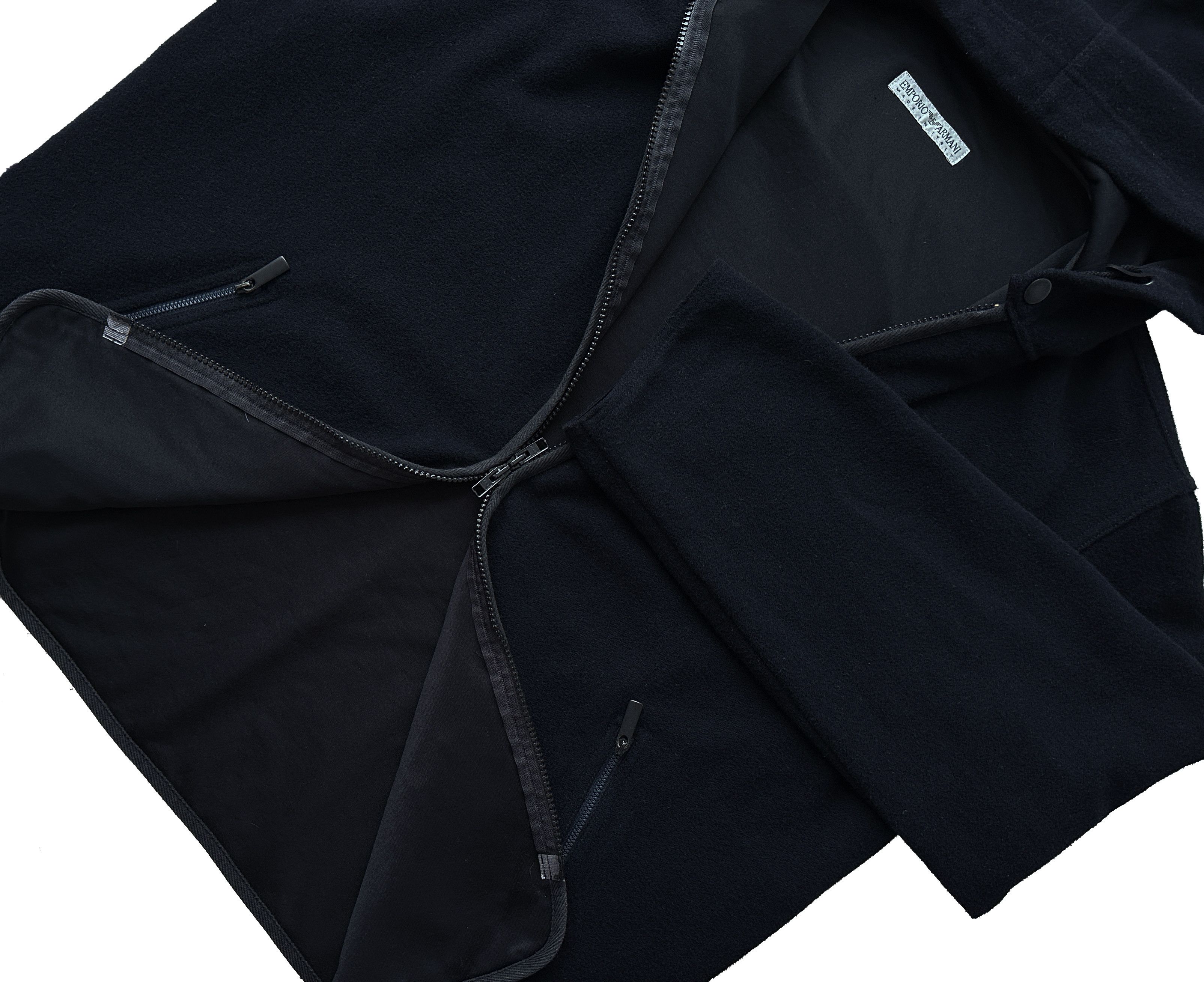 Emporio Armani Emporio Armani Vintage navy wool hoodie Size US XL / EU 56 / 4 - 7 Thumbnail