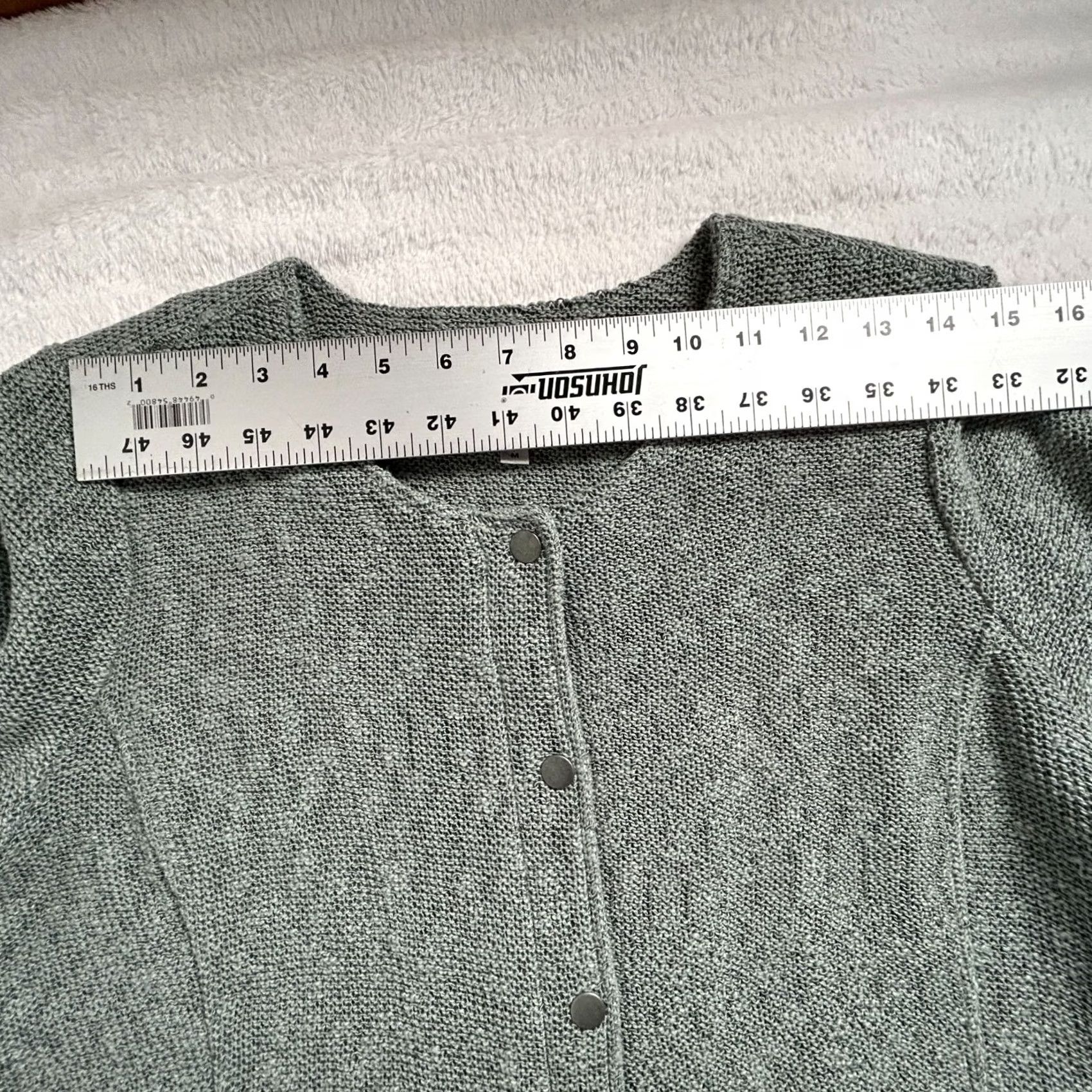 NIC+ZOE NIC+ZOE Woman’s Fall Nights Jacket Cardigan Medium Gray Textured Knit Casual Size M / US 6-8 / IT 42-44 - 5 Thumbnail
