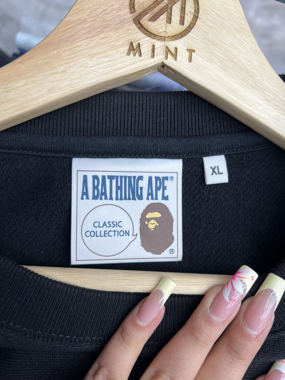 Bape Bape Black Crew Neck Size US XL / EU 56 / 4 - 8 Thumbnail