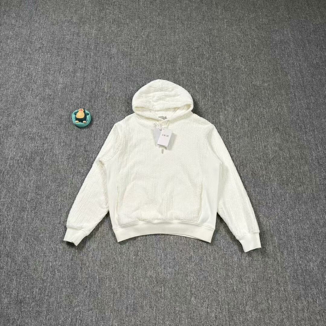 Dior white hooded sweatshirt with towel print Size US M / EU 48-50 / 2 - 1 Thumbnail