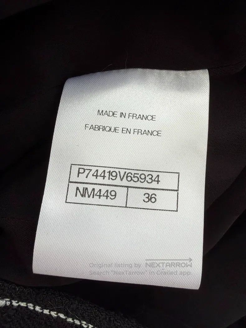 Chanel Chanel Black round-neck pink white vertical striped jacket Size XS / US 0-2 / IT 36-38 - 5 Thumbnail