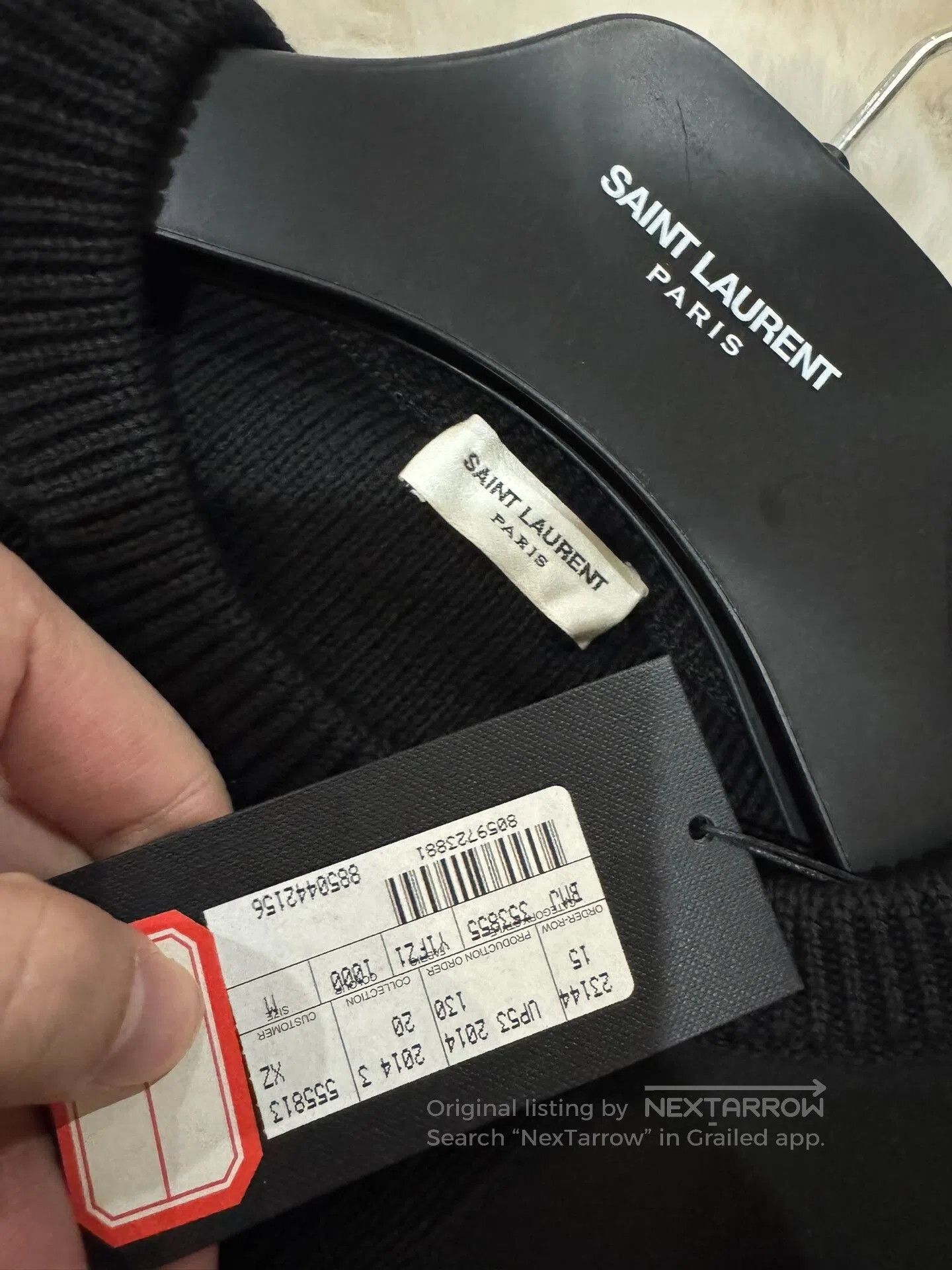 Saint Laurent Paris Saint Laurent Men's Wool Leather Sweater. Size US M / EU 48-50 / 2 - 2 Thumbnail