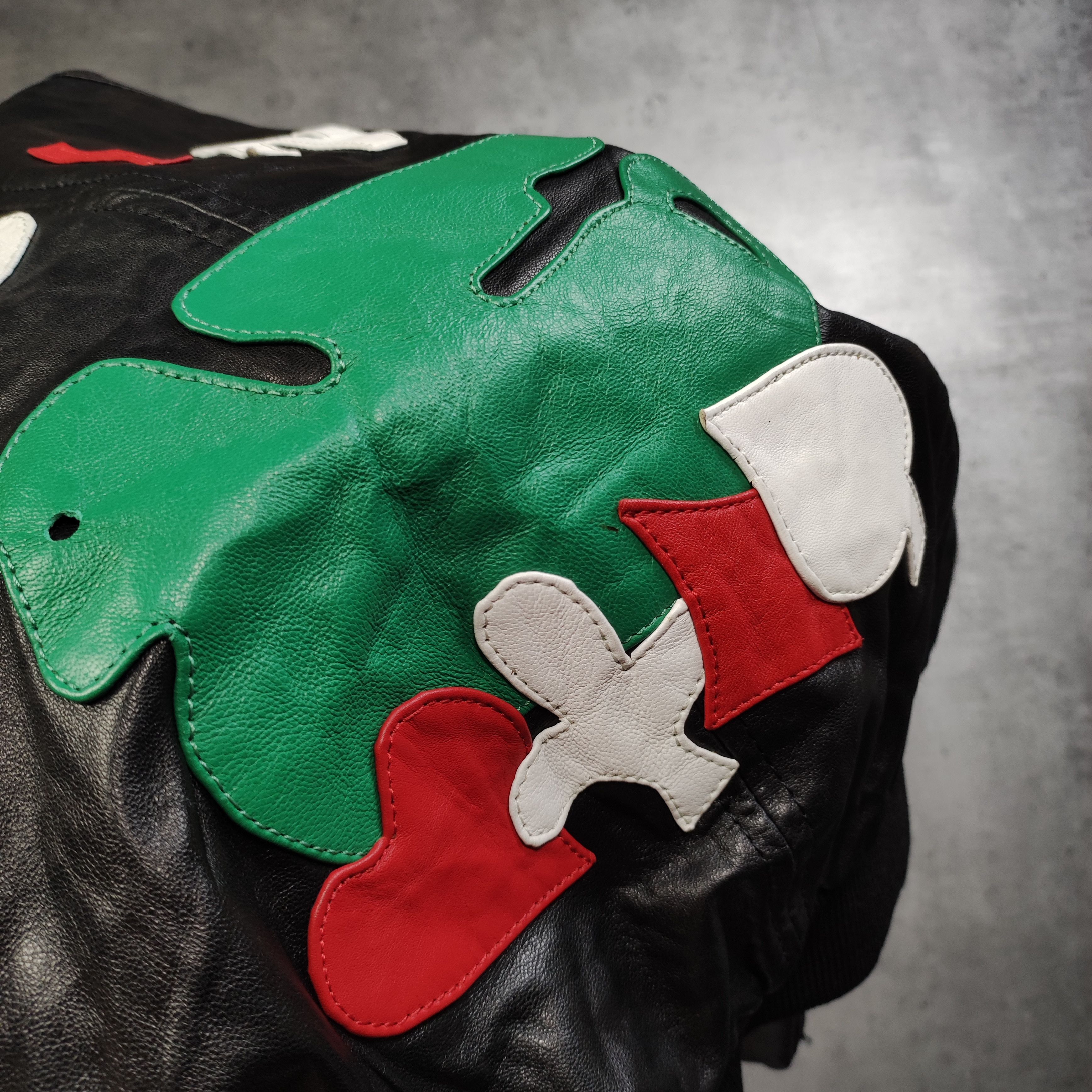Vintage Vintage RARE 90s Eco Leather Casino Cards Bomber Jacket Size US S / EU 44-46 / 1 - 5 Thumbnail