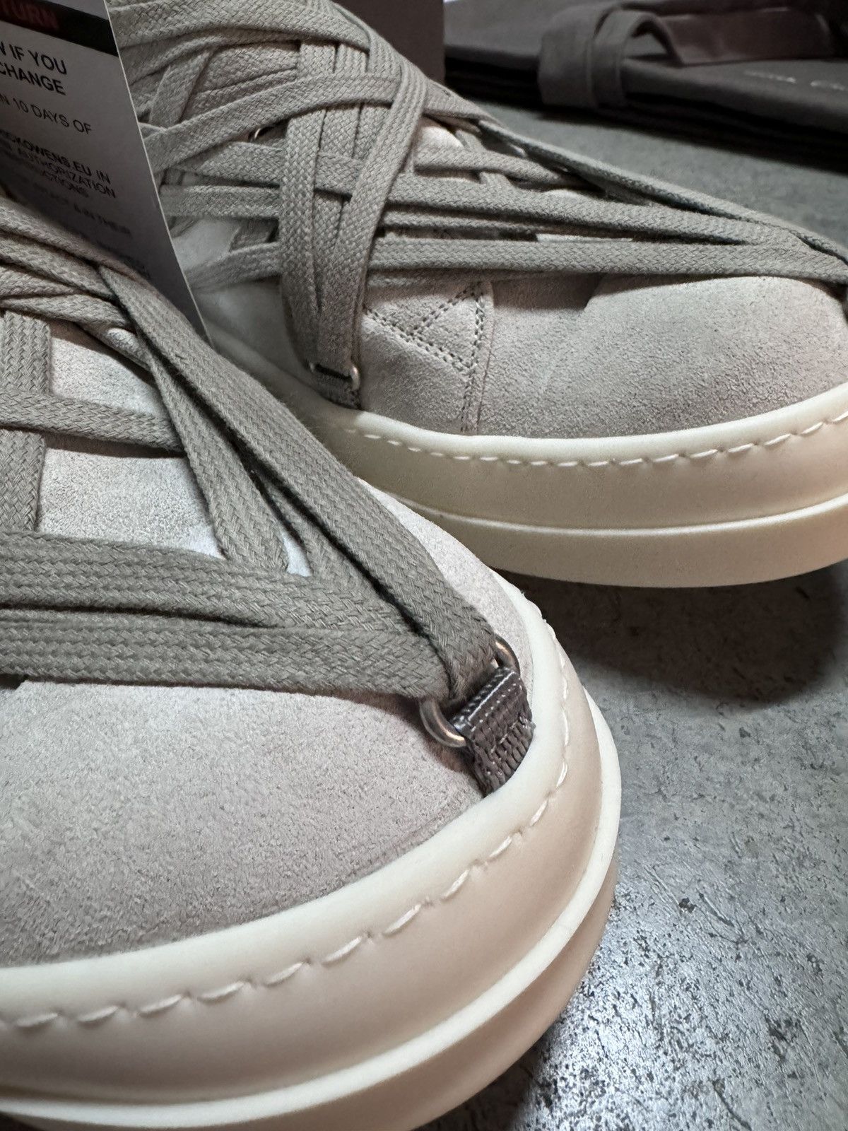 Rick Owens Sneakers Rick Owens Mainline Ramones Megalace SS25 Hollywood Size US 12 / EU 45 - 3 Thumbnail