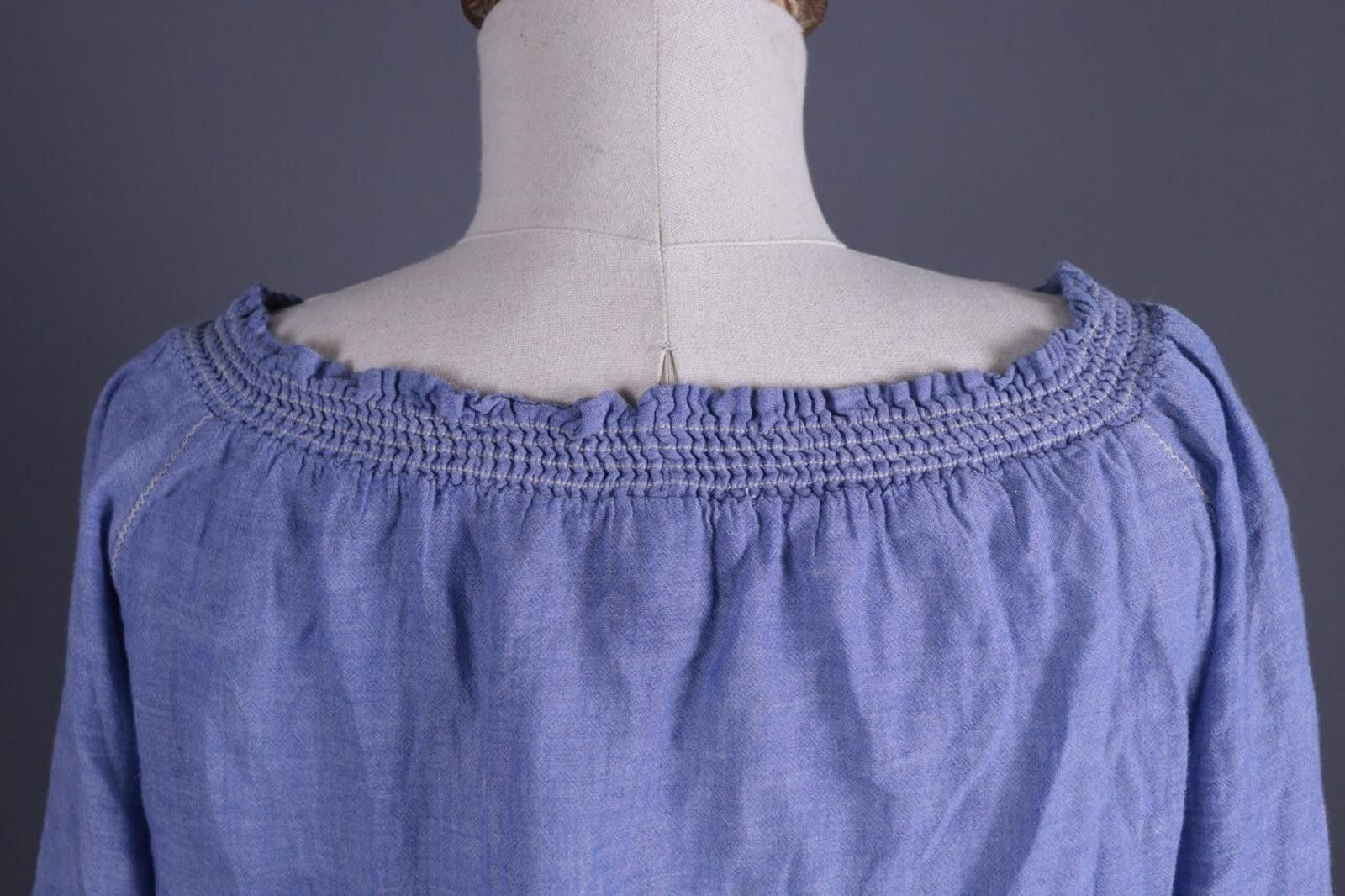 Designer Polo Jeans Ralph Lauren Blue Henley Shirt Size XS Size XS / US 0-2 / IT 36-38 - 12 Thumbnail