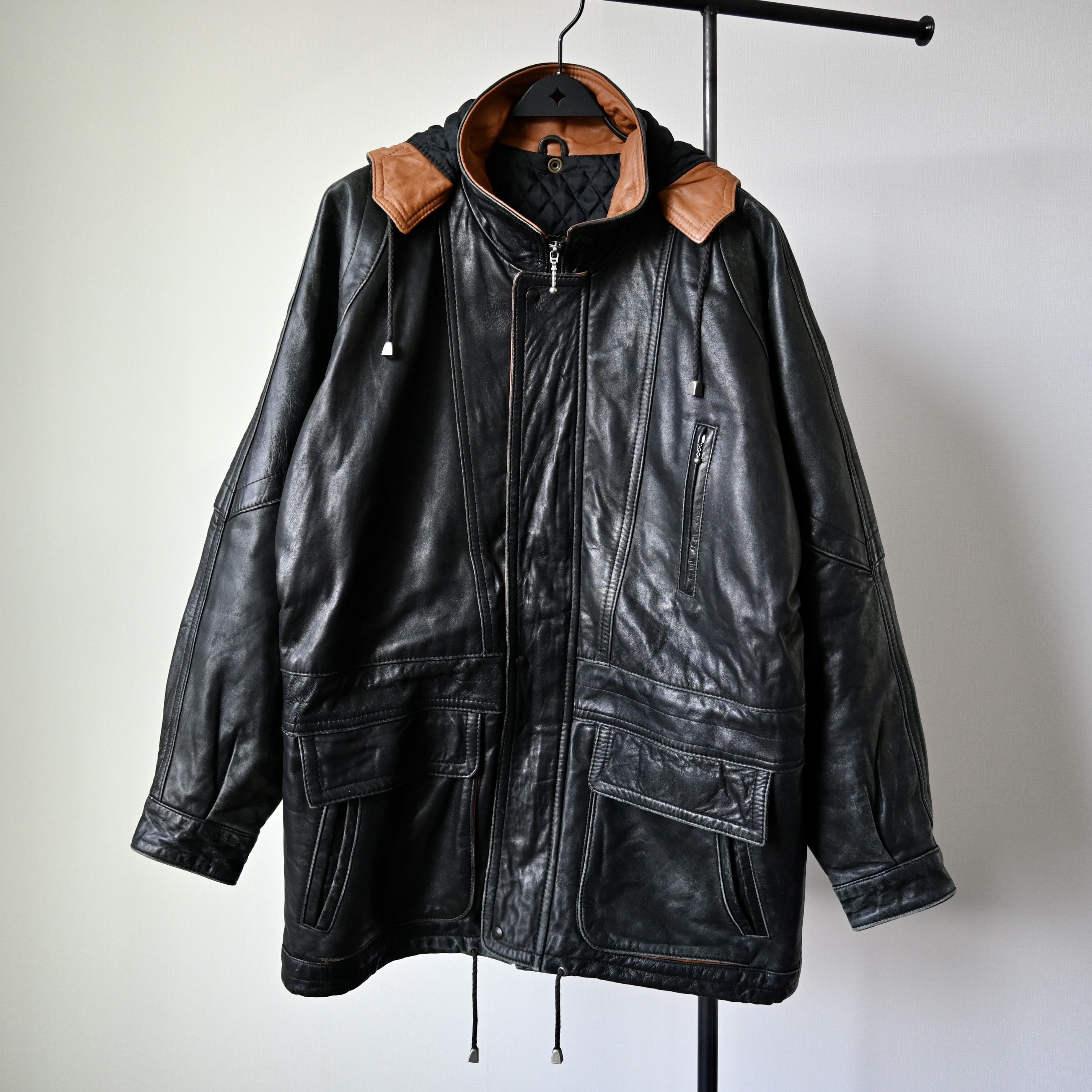 Vintage VTG 1990s VENETTI lamb leather parka, made in Australia Size US L / EU 52-54 / 3 - 3 Thumbnail