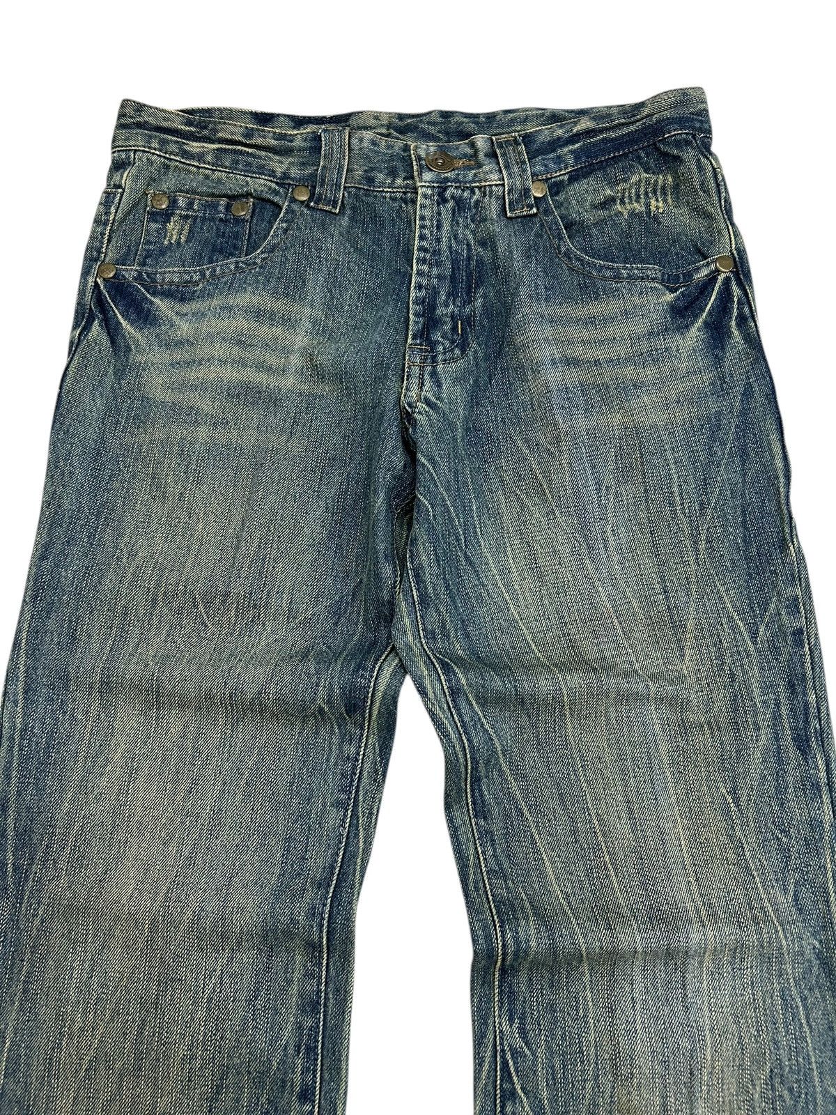 Hysteric Glamour × Japanese Brand × Le Grande Bleu (L.G.B.) Japanese Brand Jean Washed Blue Way Jean Zigzag Boro Pcoket Size US 31 - 10 Thumbnail