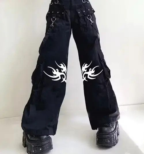 Wide Leg Pants Dark Academic Casual Trousers