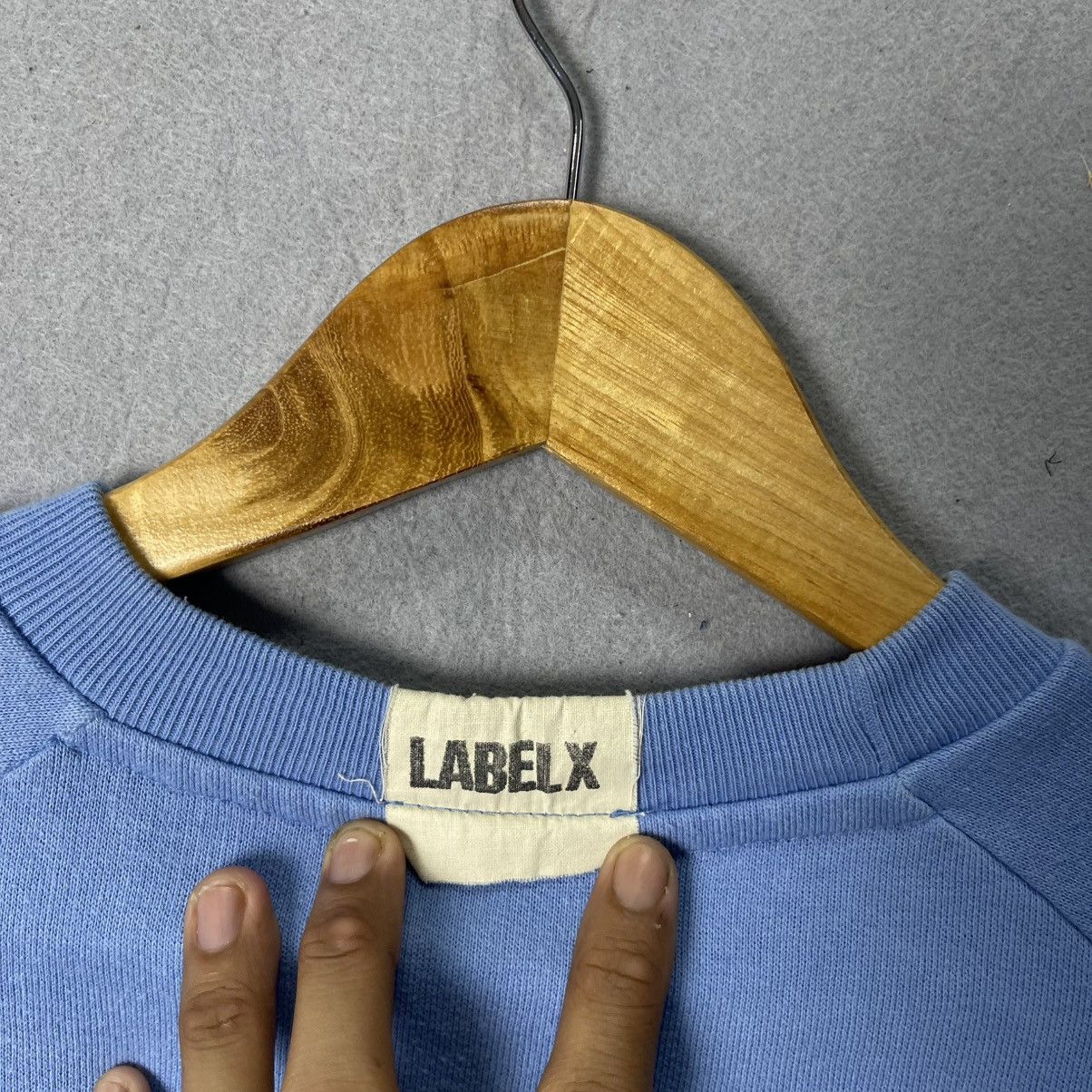 Vintage 2000s Label X Skull Logo Blue Crewneck Size US XS / EU 42 / 0 - 7 Thumbnail