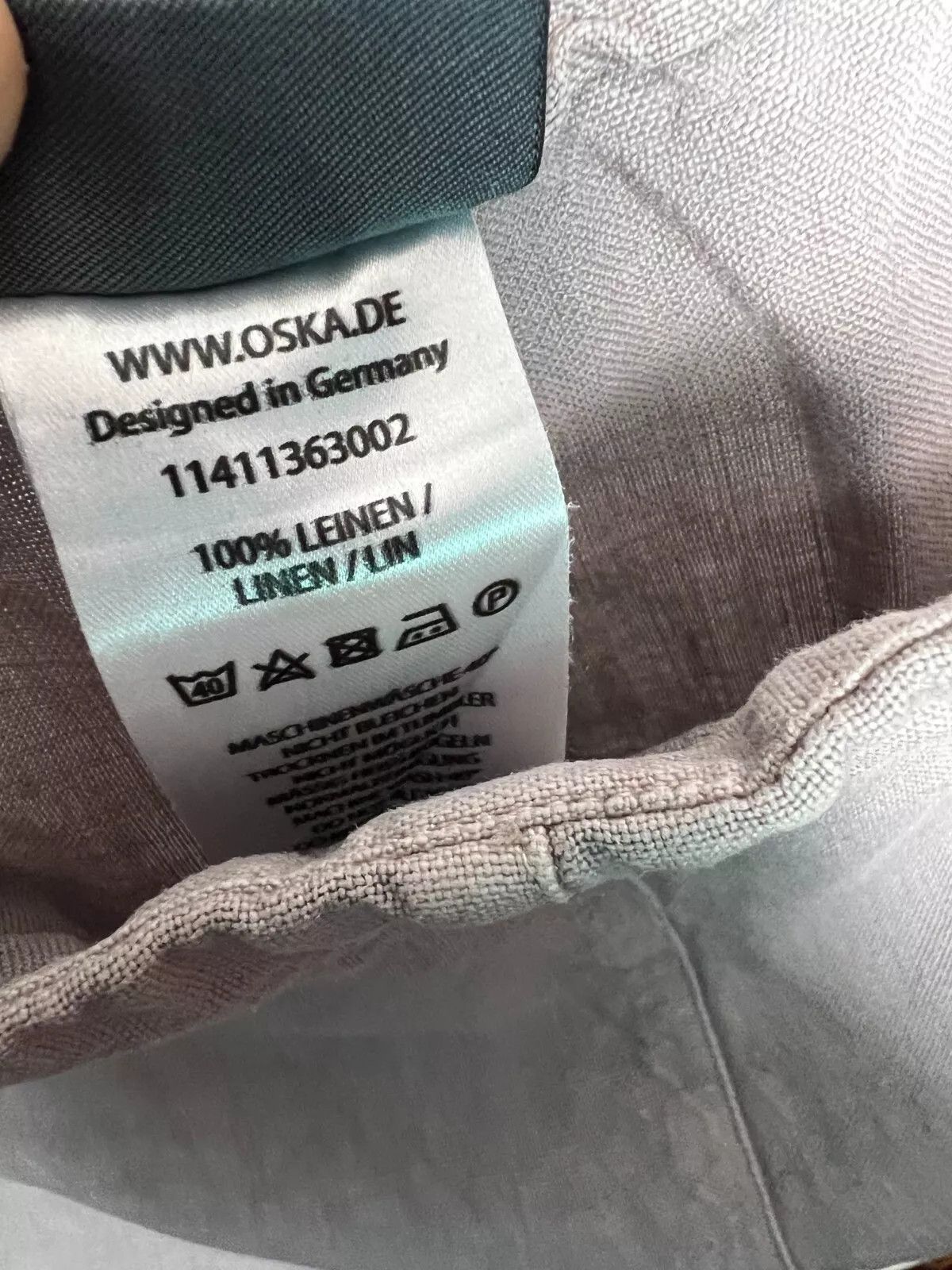 OSKA OSKA Light Grey 100% Linen Wide Leg Pants Trousers Size 3 Size 32" / US 10 / IT 46 - 7 Thumbnail