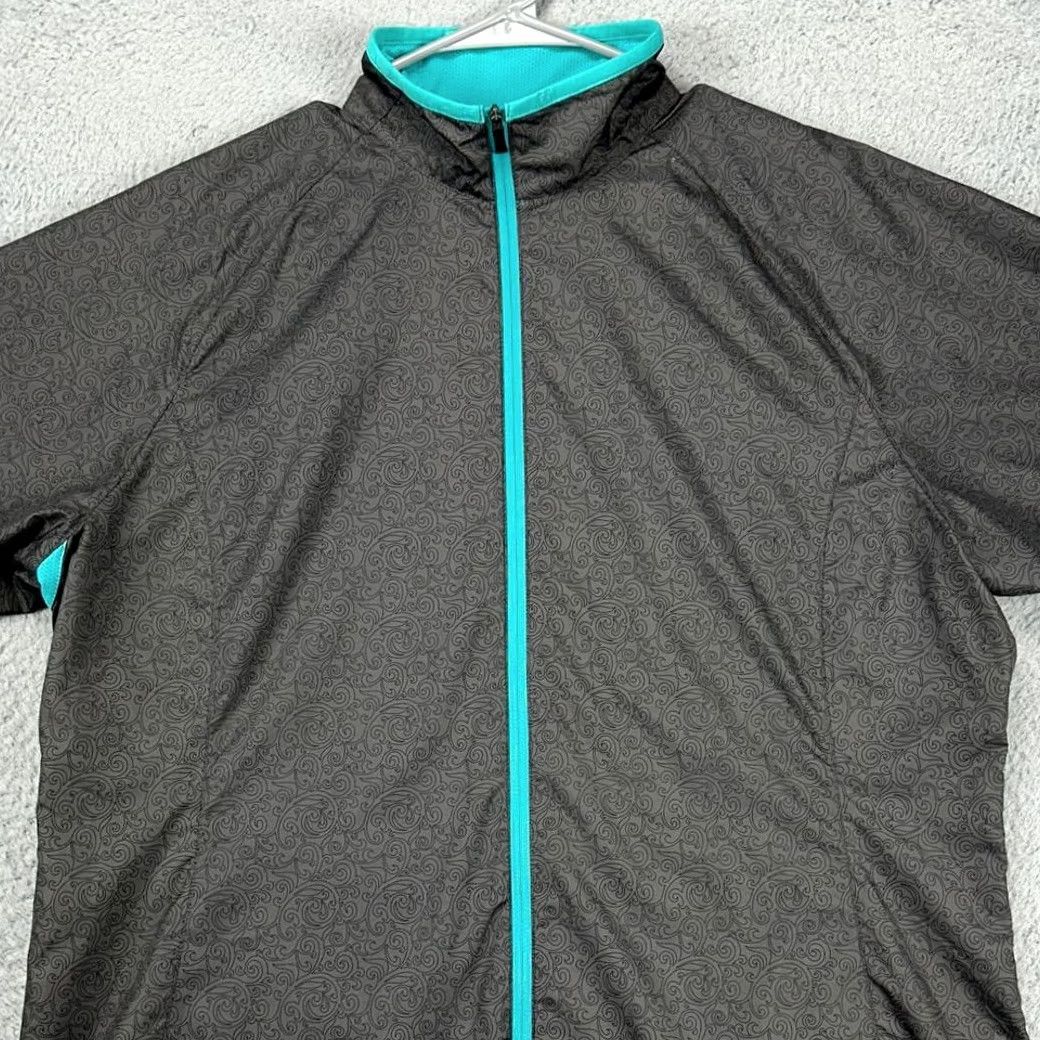 Vintage REI Jacket Women XL Grey Blue Paisley Full Zip Hiking Pockets Ladies Size XL / US 12-14 / IT 48-50 - 2 Thumbnail