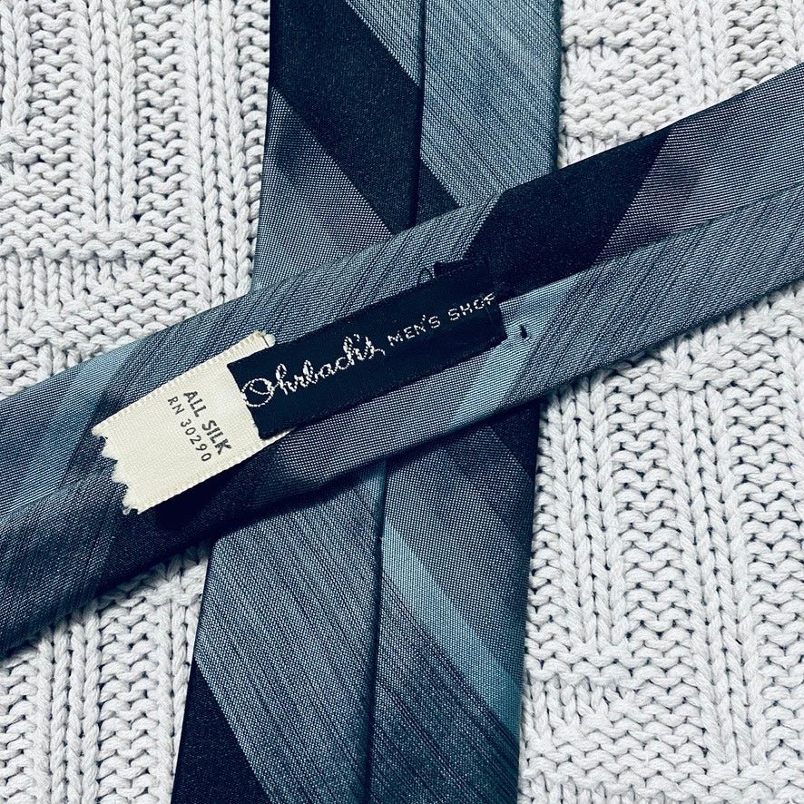 Vintage Vintage silver gray ombre striped silk tie Size ONE SIZE - 3 Thumbnail