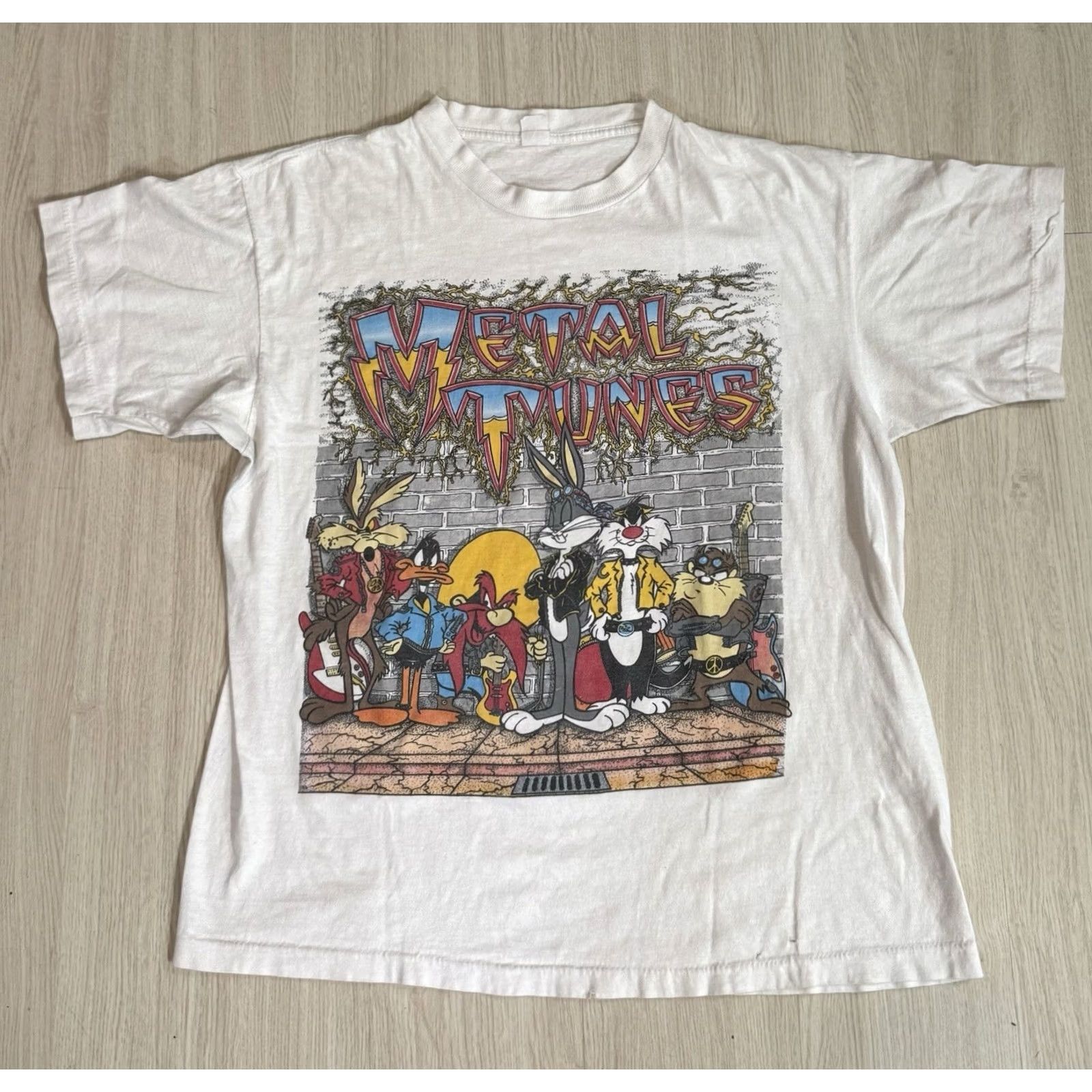Vintage VINTAGE Short Hills Tee Shirt L White Bugs Bunny Metallica Megadeth Graphic Print Crew Neck Short Sleeve Men Size US L / EU 52-54 / 3 - 2 Thumbnail