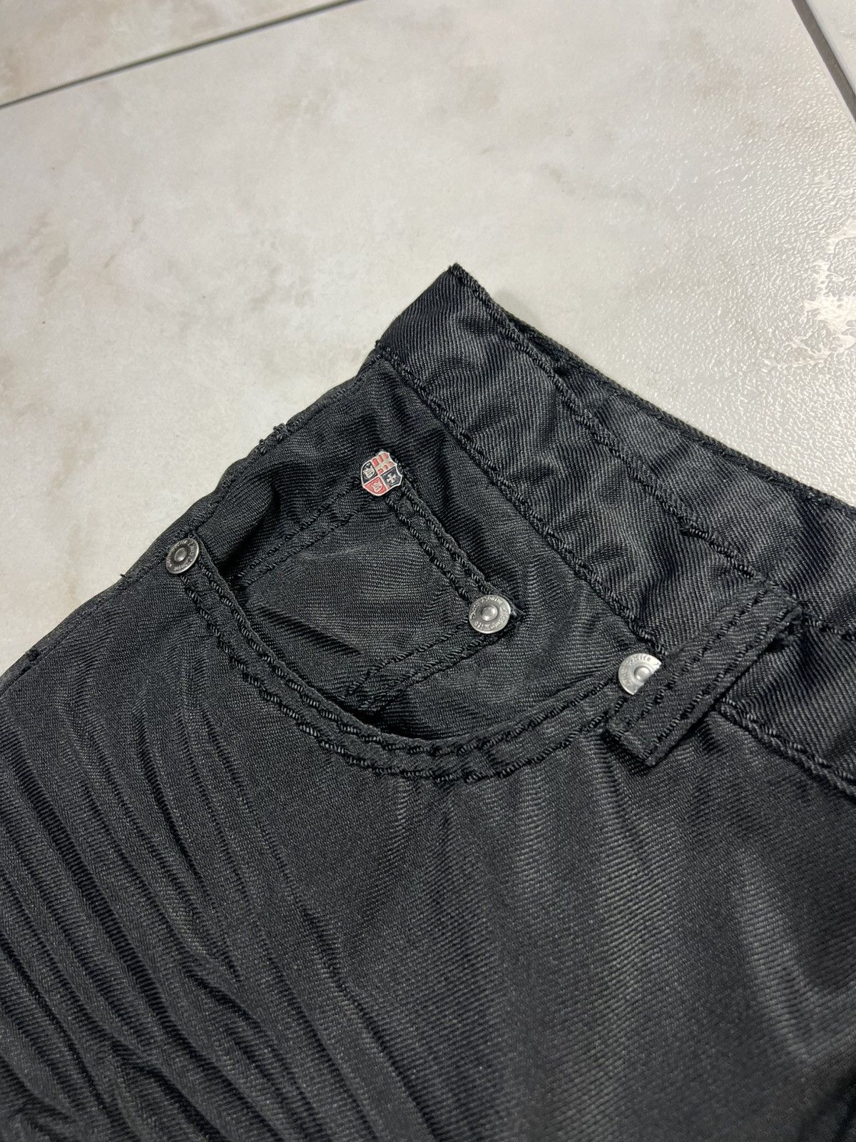 True Religion Vintage Dirty Denim y2k creased crumpled pants zip trousers Size US 32 / EU 48 - 9 Thumbnail