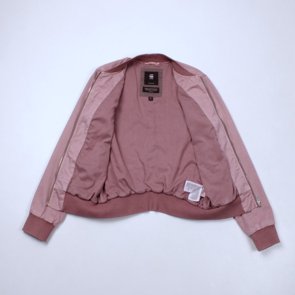 Designer × G-Star G-STAR RAW Chopper Slim Garment Dyed Pink Bomber Size XS / US 0-2 / IT 36-38 - 15 Thumbnail