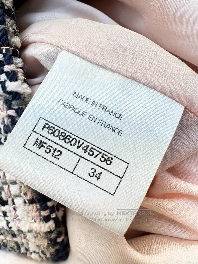 Chanel Chanel Blue and gray plaid cloak-style woven jacket Size XXS / US 00 / IT 34 - 6 Thumbnail