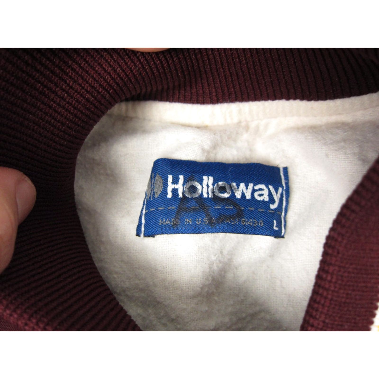 Holloway VINTAGE Holloway Jacket Mens L Red 80s Bomber Satin Nylon Snap Up Baseball Workwear Size US L / EU 52-54 / 3 - 4 Thumbnail