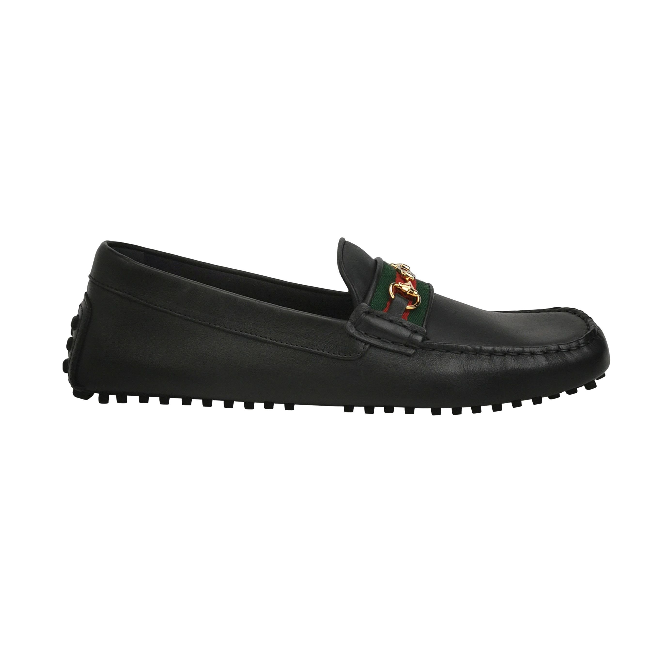 Gucci Gucci Horsebit Web Stripe Driver Loafers 44.5 Size US 11 / EU 44 - 1 Thumbnail