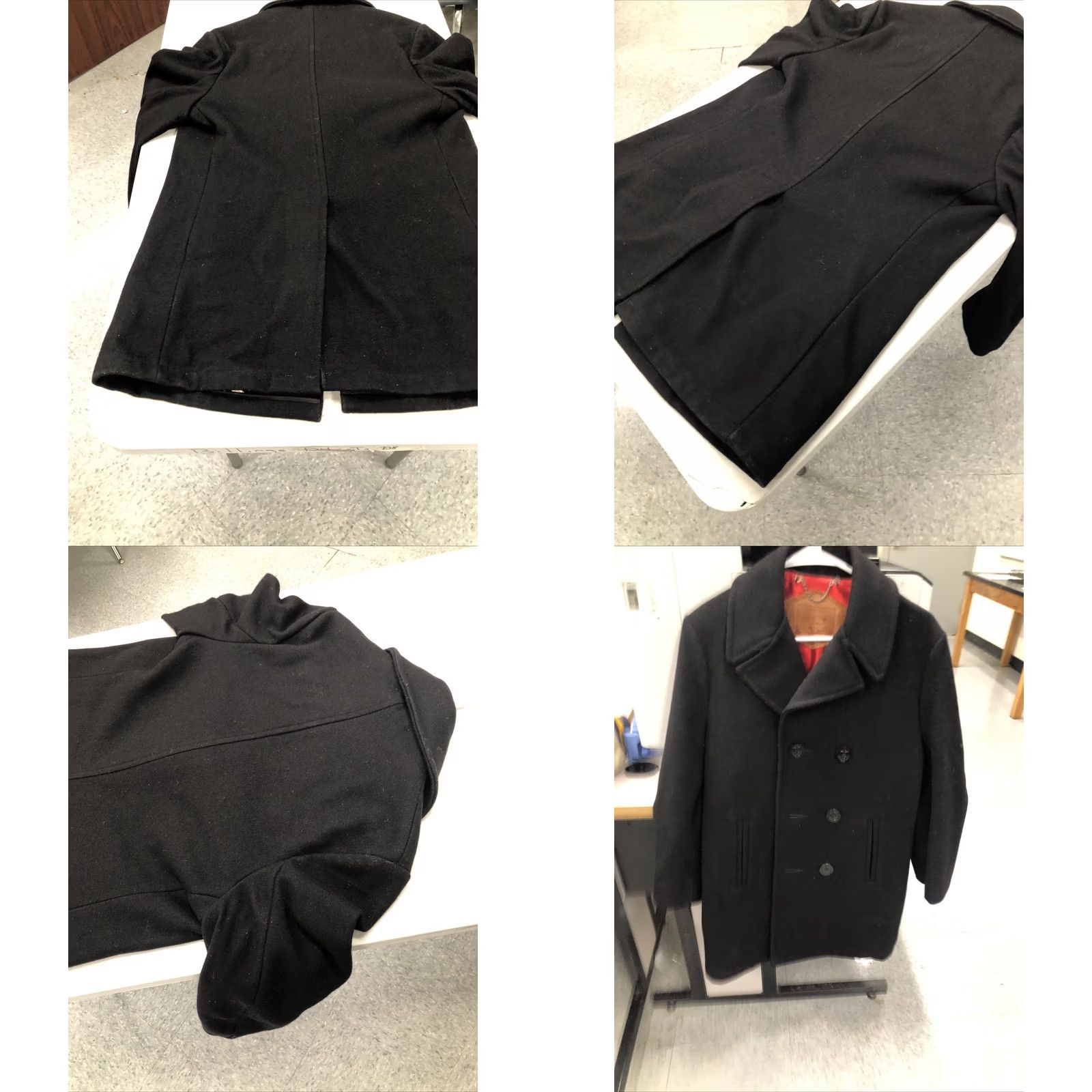 Vintage VINTAGE Woolrich Womens Wool Naval Pea Coat Double Breasted Size S (36) Black USA Made Size S / US 4 / IT 40 - 8 Thumbnail