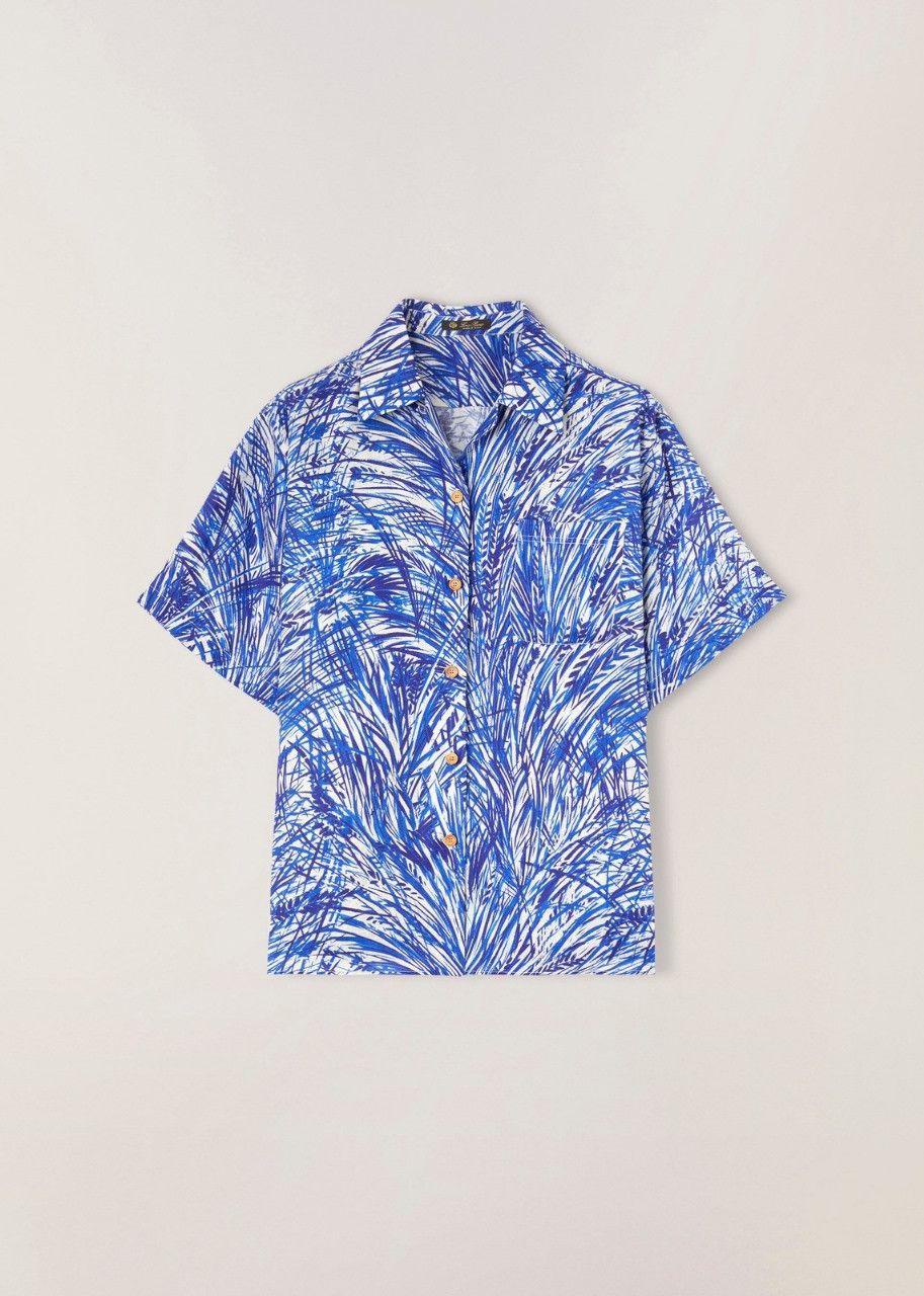 Loro Piana o1srvl11e0524 Shirt in Blue Size L / US 10 / IT 46 - 1 Thumbnail