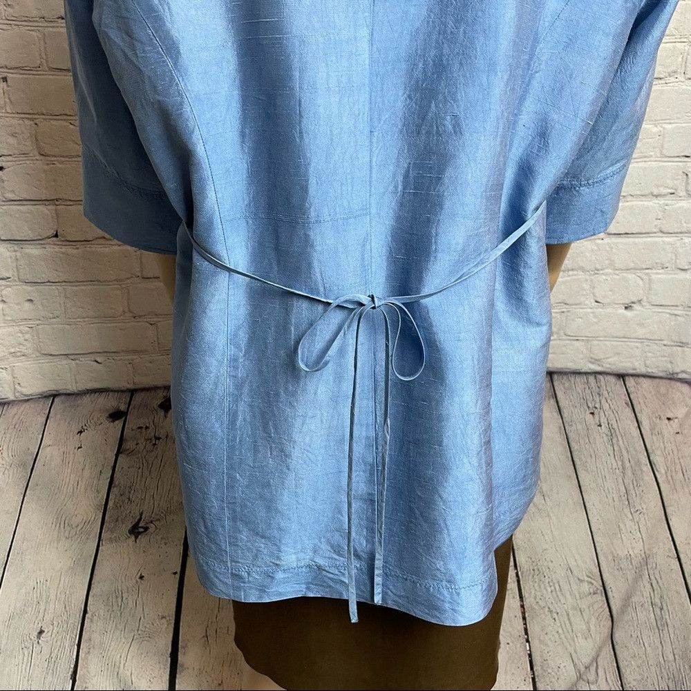Other Mimi Maternity Blue Silk 3/4 Sleeve Jacket Size M Size M / US 6-8 / IT 42-44 - 8 Thumbnail