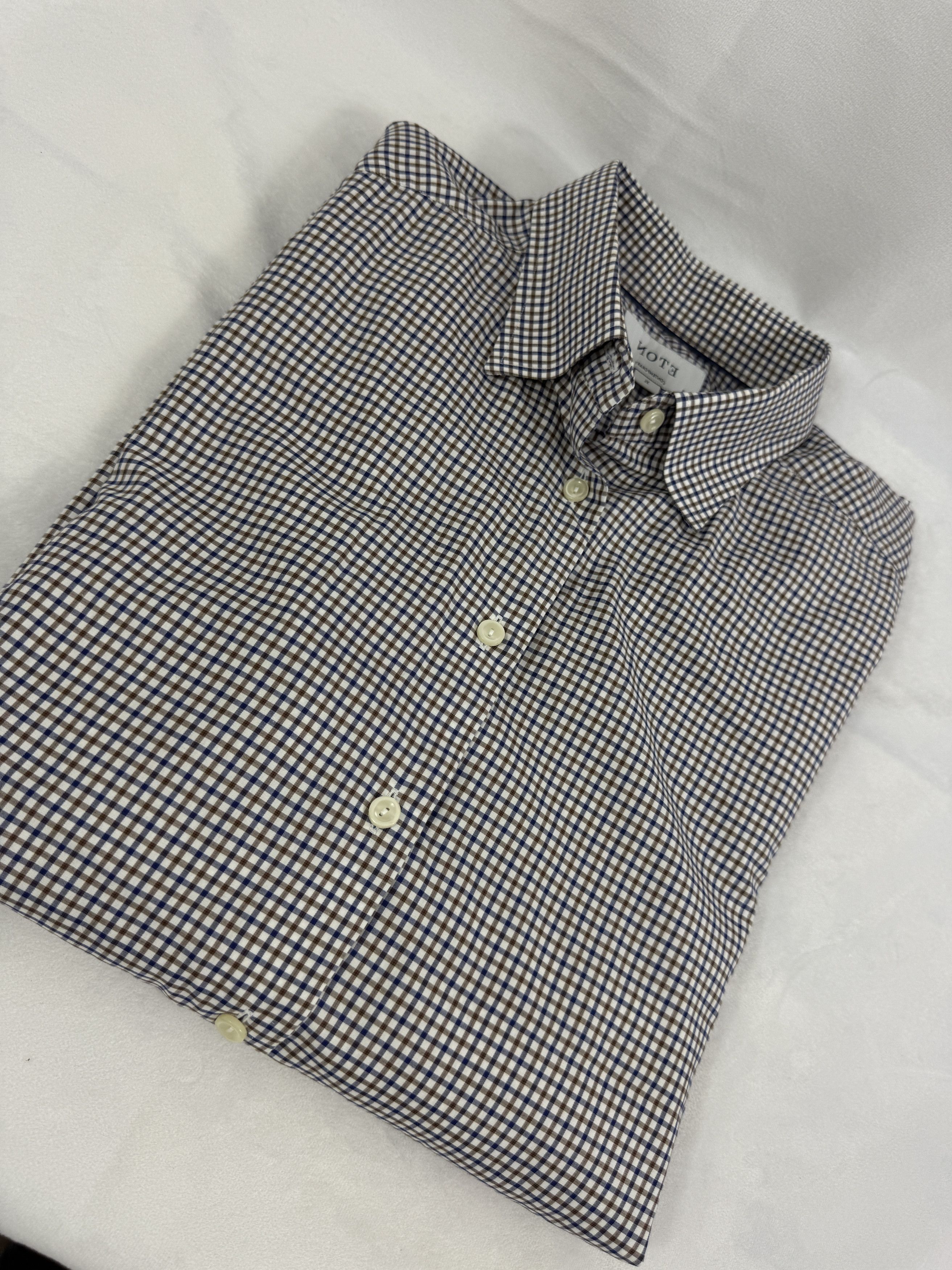 Eton Eton Contemporary Button Down Checked Shirt 43/17 Size US XL / EU 56 / 4 - 9 Thumbnail