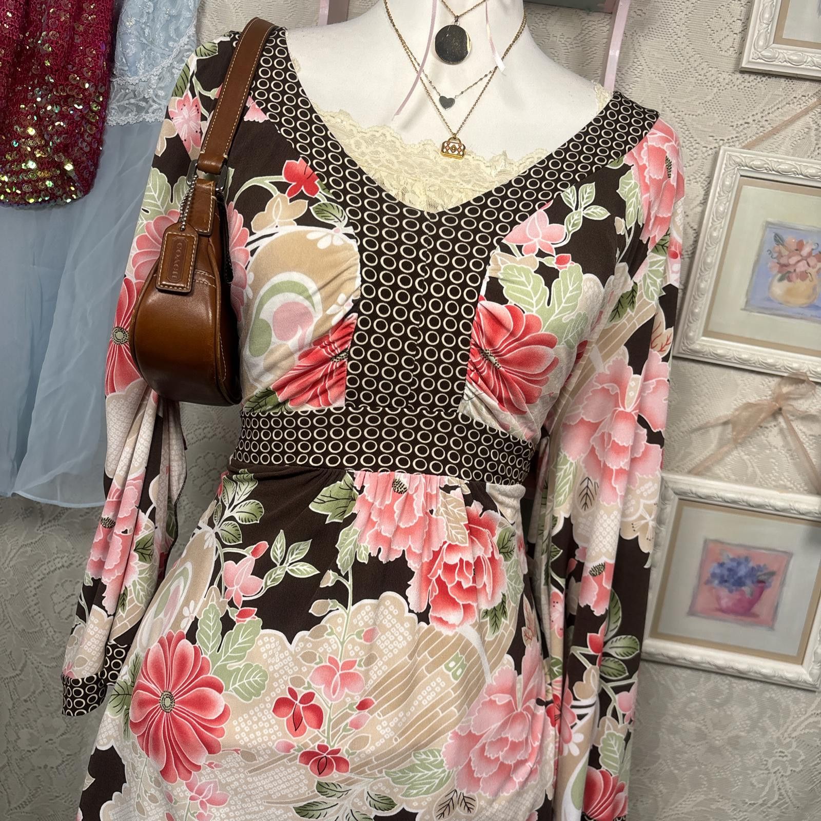 Other vintage floral tie back fairy core blouse Size XL / US 12-14 / IT 48-50 - 5 Thumbnail