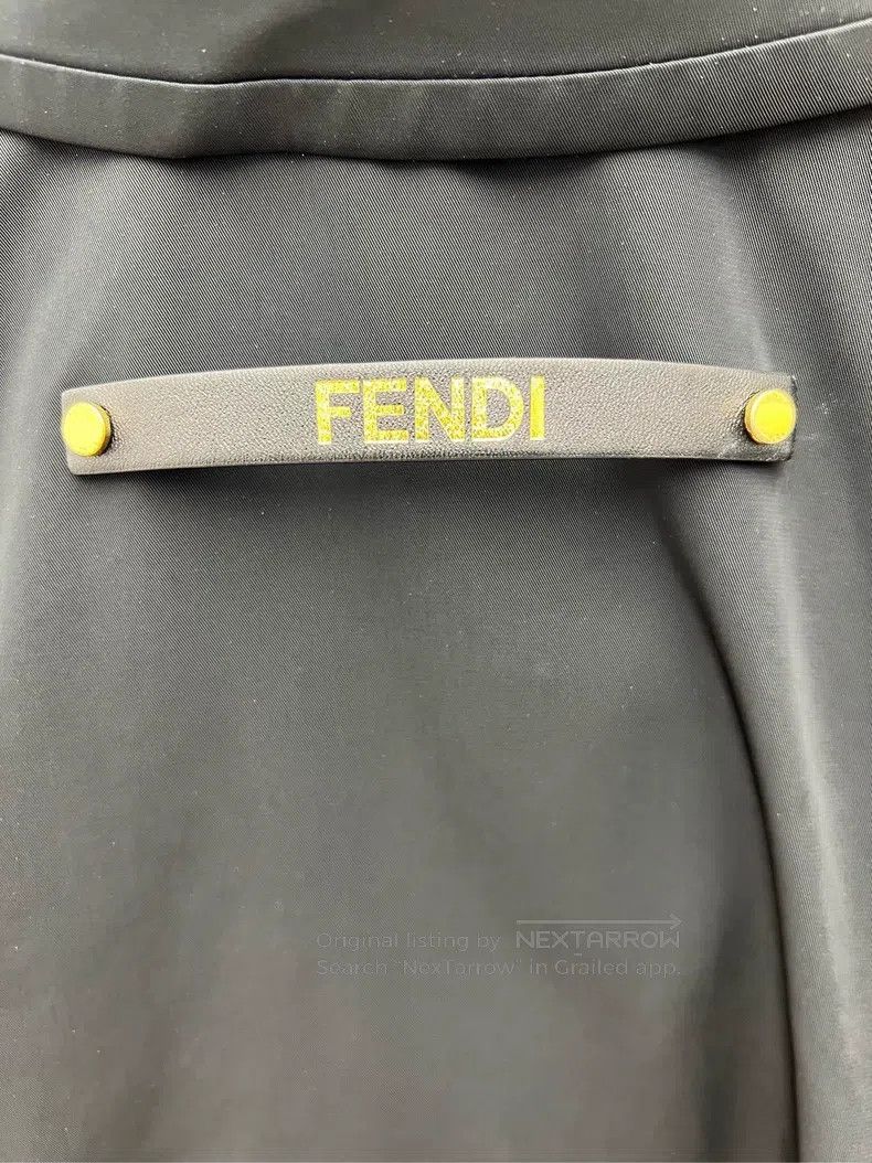 Fendi Fendi Beige Logo Shirt Collar Lamb Leather Jacket Size 4XL / US 24-26 - 5 Thumbnail