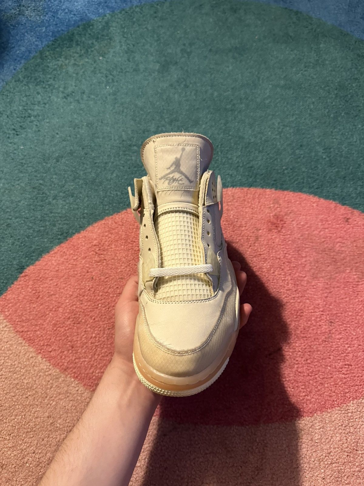 Jordan Brand × Off-White Off White x Air Jordan 4 Retro SP Sail Womens Size US 11.5 / EU 44-45 - 9 Thumbnail