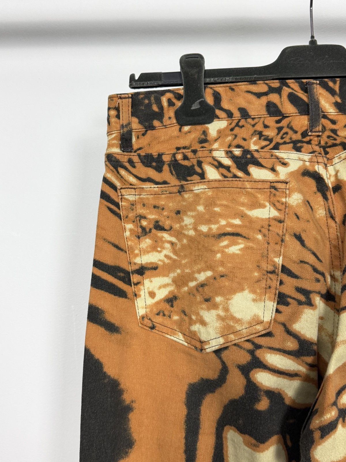 Roberto Cavalli Roberto Cavalli S/S2002 Flared Psychedelic Lava Denim Jeans Size US 32 / EU 48 - 9 Thumbnail