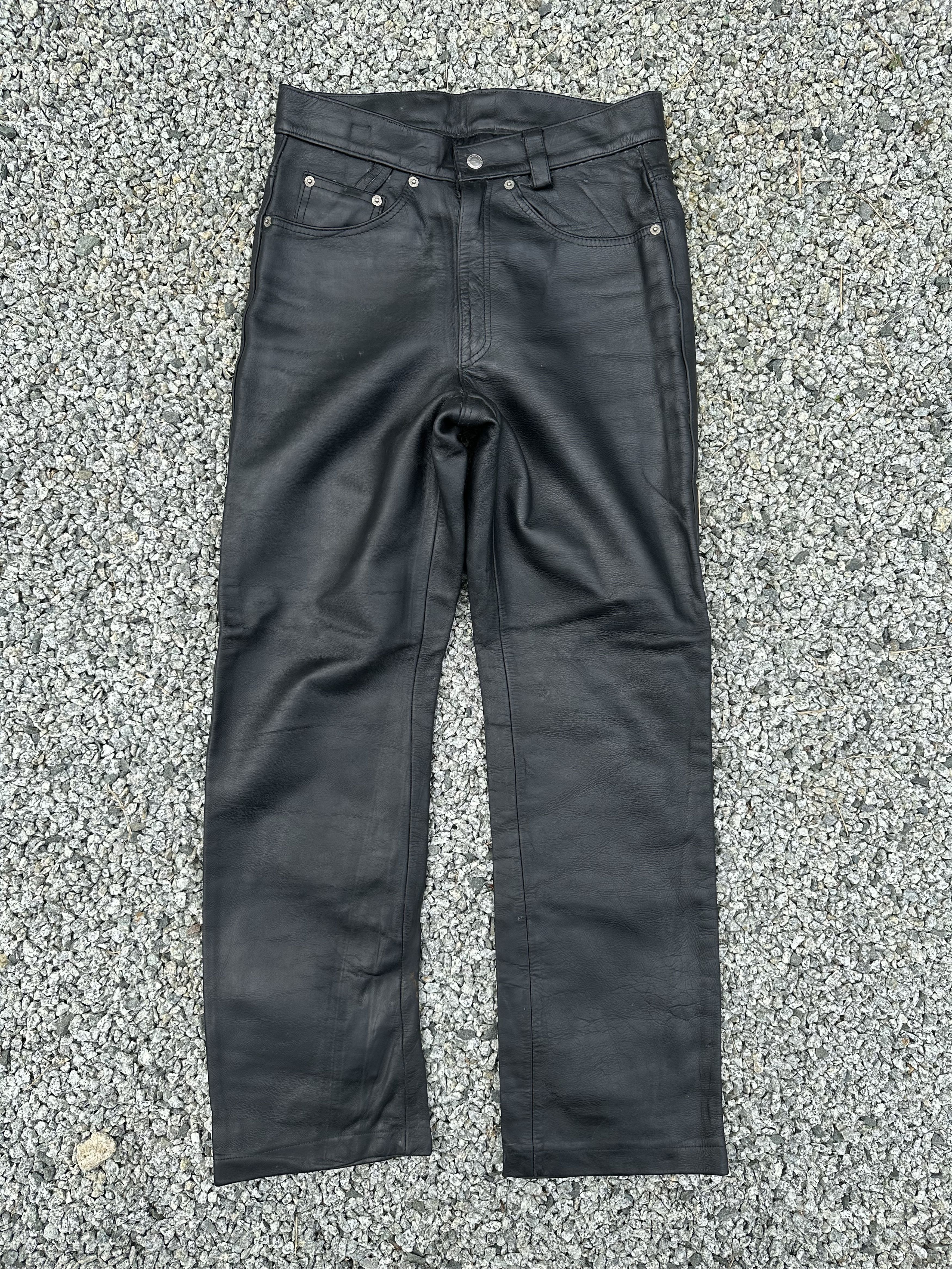 image of Vintage Indian Motercycles Leather Racing Bikers Pants, Men's (Size 30)