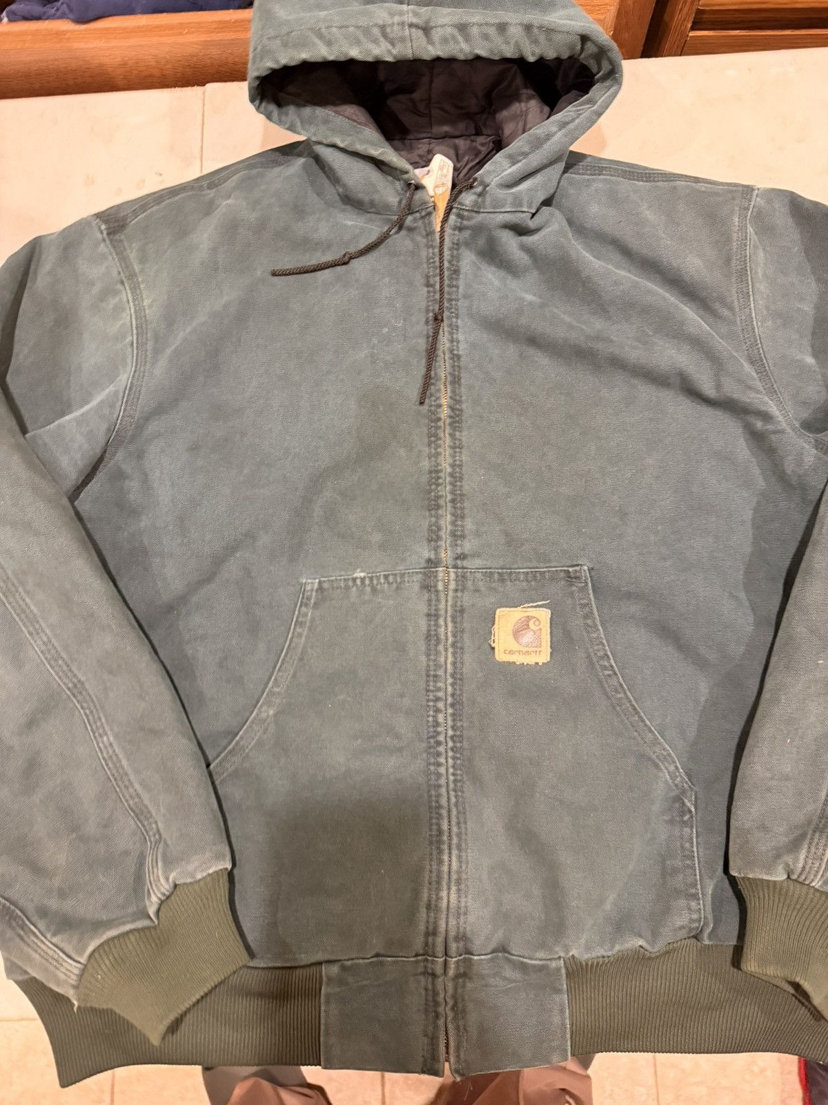 Carhartt Vintage Carhartt Jacket Hooded Green JQ243 Size US XL / EU 56 / 4 - 7 Thumbnail