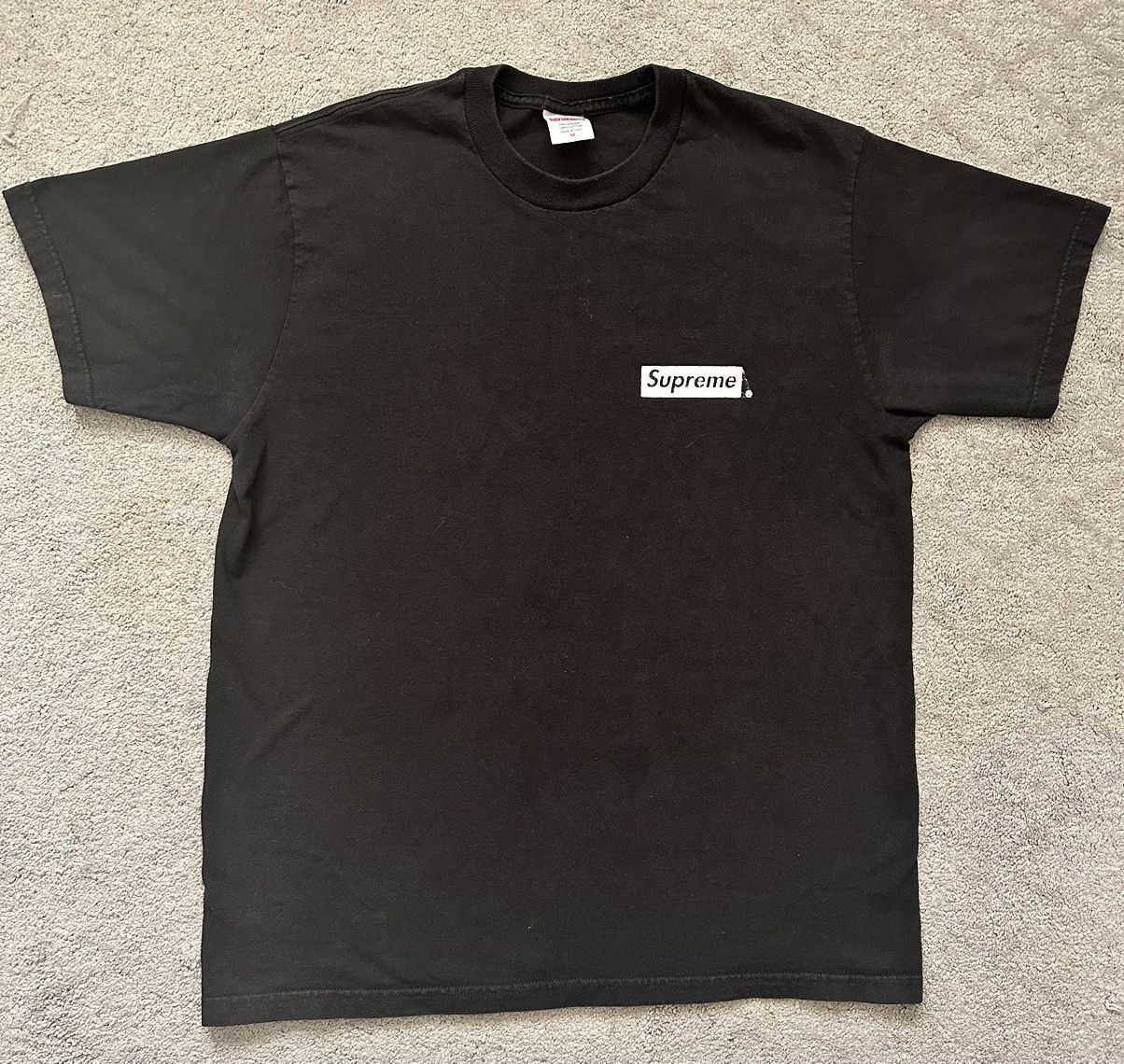 image of Supreme Spiral Tee in Black, Men's (Size Medium)