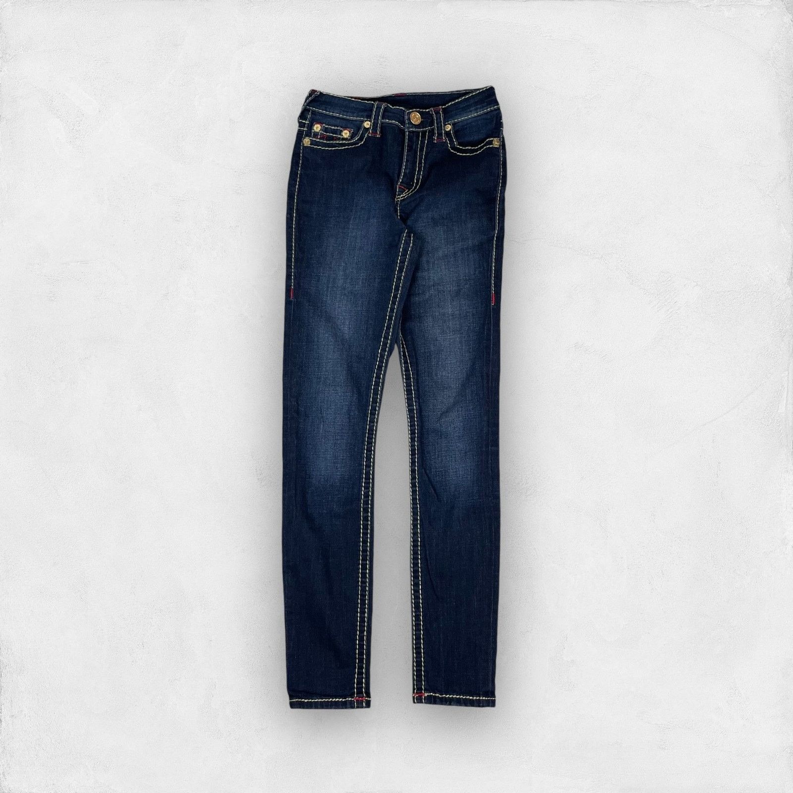 True Religion × Vintage True Religion Halle Womens Blue Cotton Super Skinny Jeans 26 Size 26" / US 2 / IT 38 - 4 Thumbnail