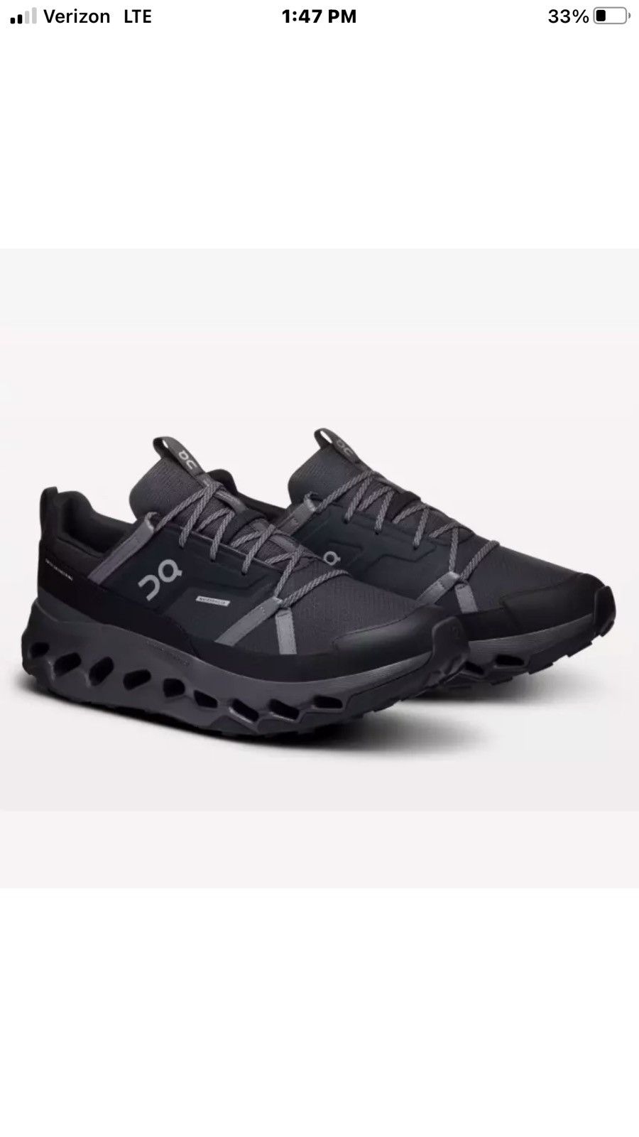 On On Cloudhorizon Waterproof Black Eclipse 3 Men Hiking Shoes Size US 12 / EU 45 - 1 Thumbnail