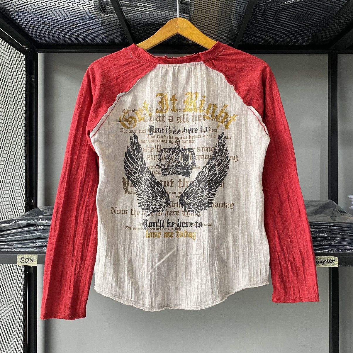 If Six Was Nine × Japanese Brand × Le Grande Bleu (L.G.B.) Japanese Poem Everything Suitable Distressed Long Sleeve Tee Size US M / EU 48-50 / 2 - 12 Thumbnail